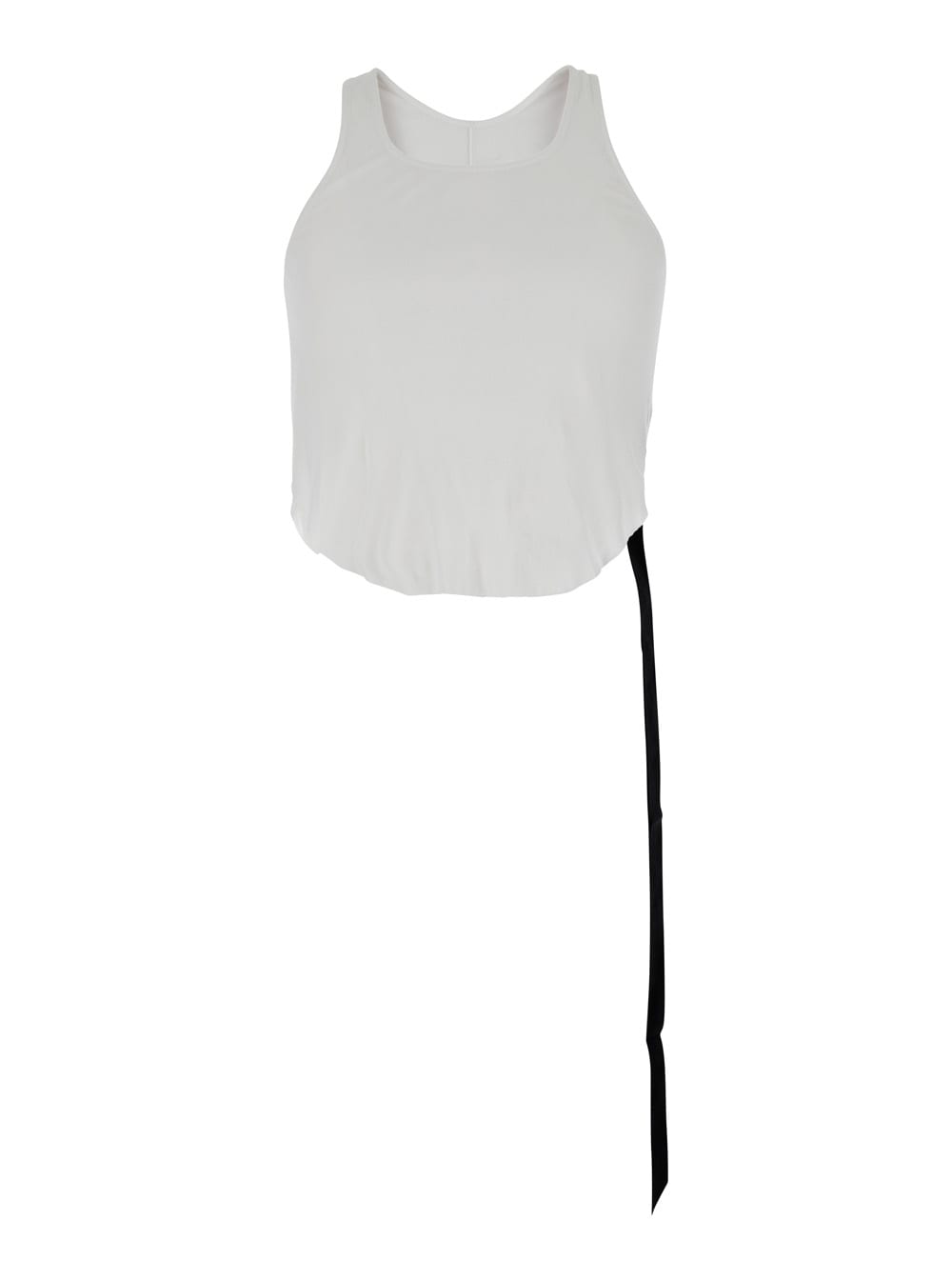 DRKSHDW White Racerback Top With Oversize Band In Cotton Man