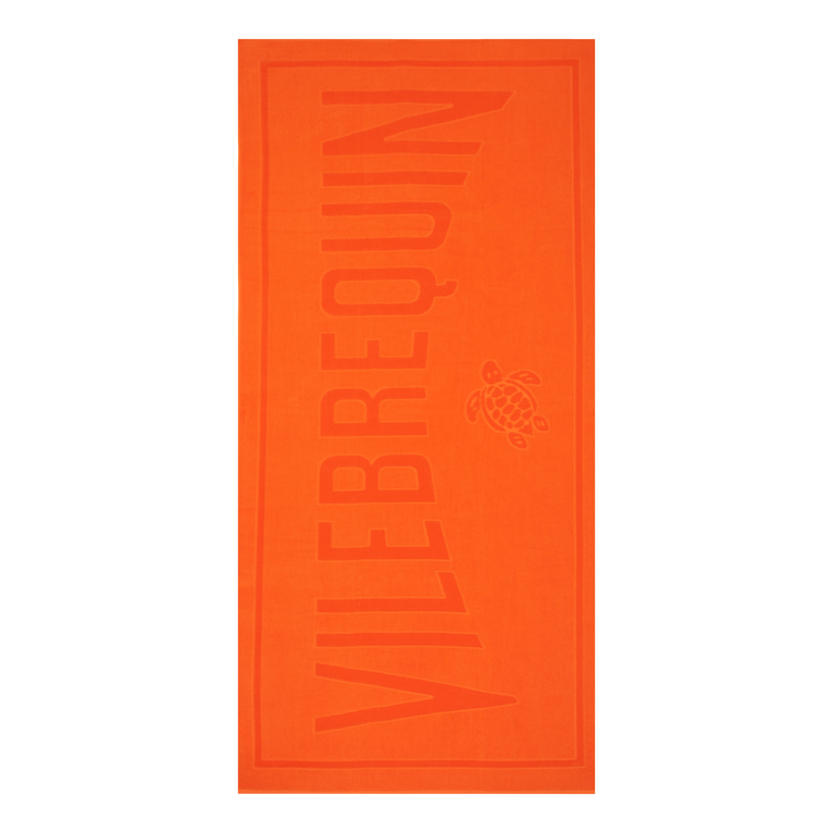 Vilebrequin Solid Organic Cotton Beach Towel - Sand - Orange - Size OSFA