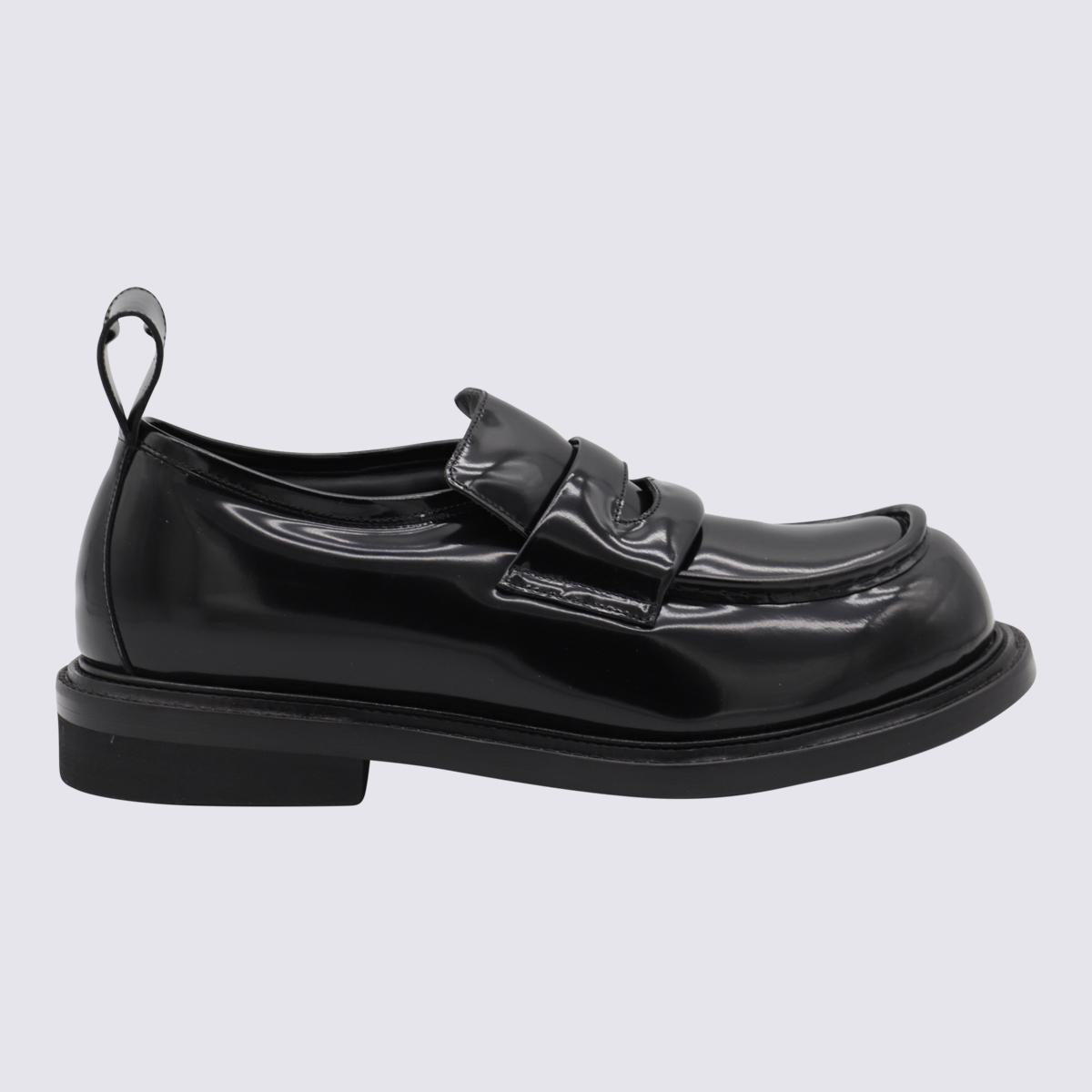 Moschino Black Leather Loafers