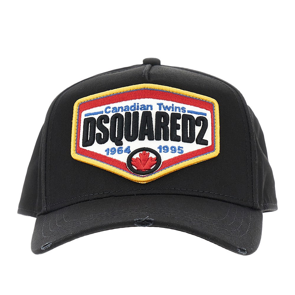 DSQUARED2 男士logo贴布棒球帽