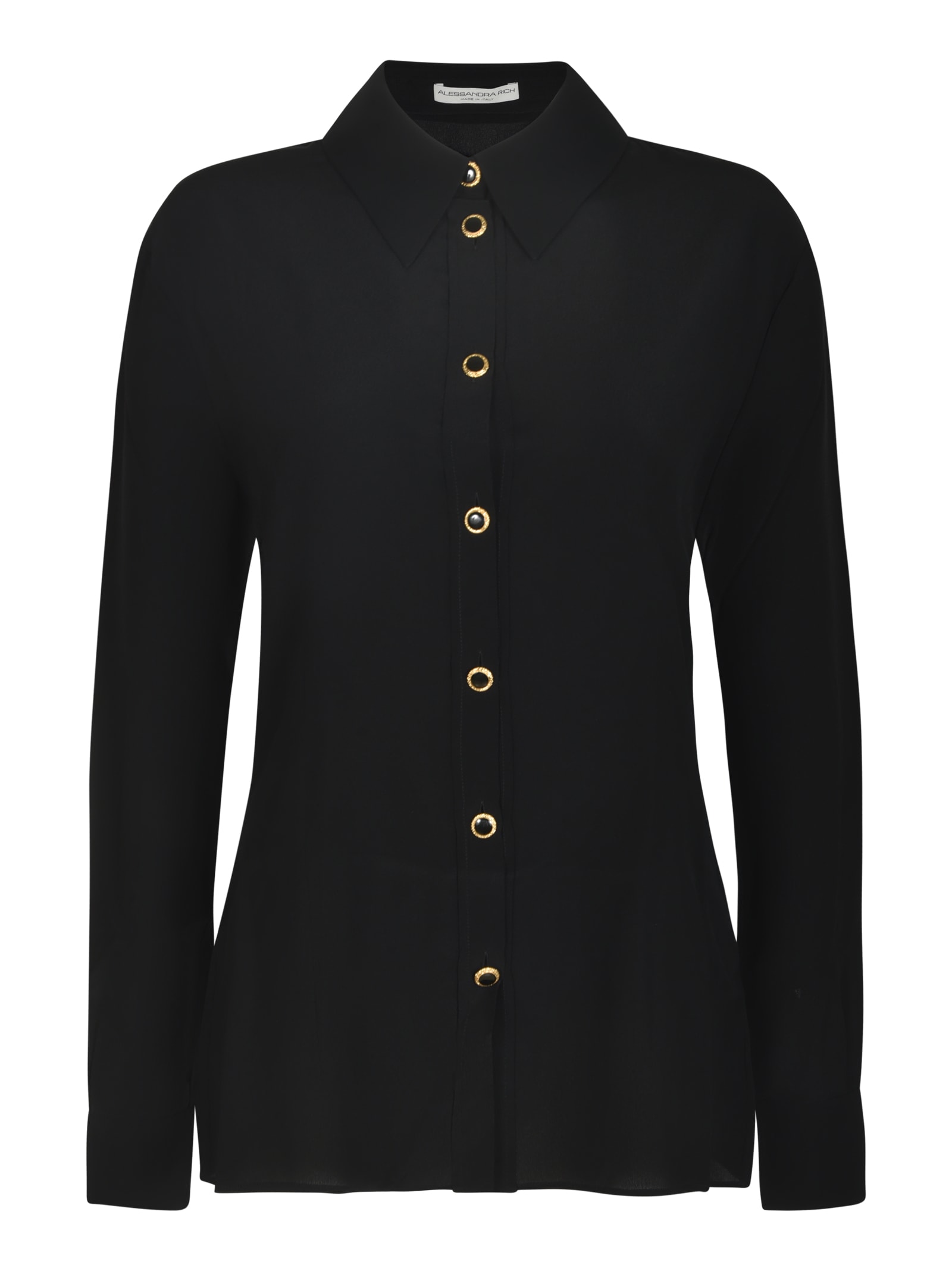 Alessandra Rich Jwl Buttons Blouse