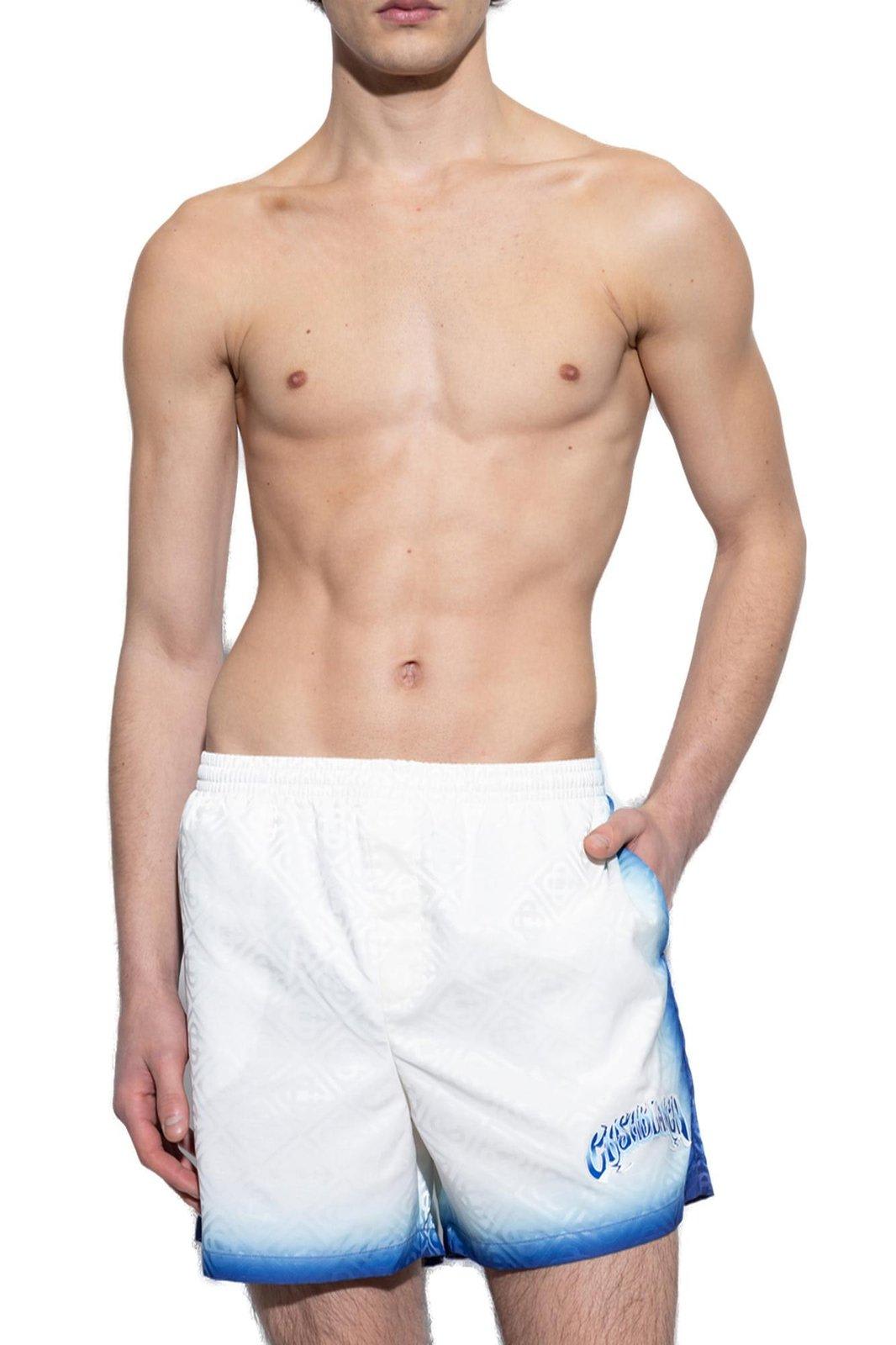 Casablanca Sea Logo Printed Swim Shorts