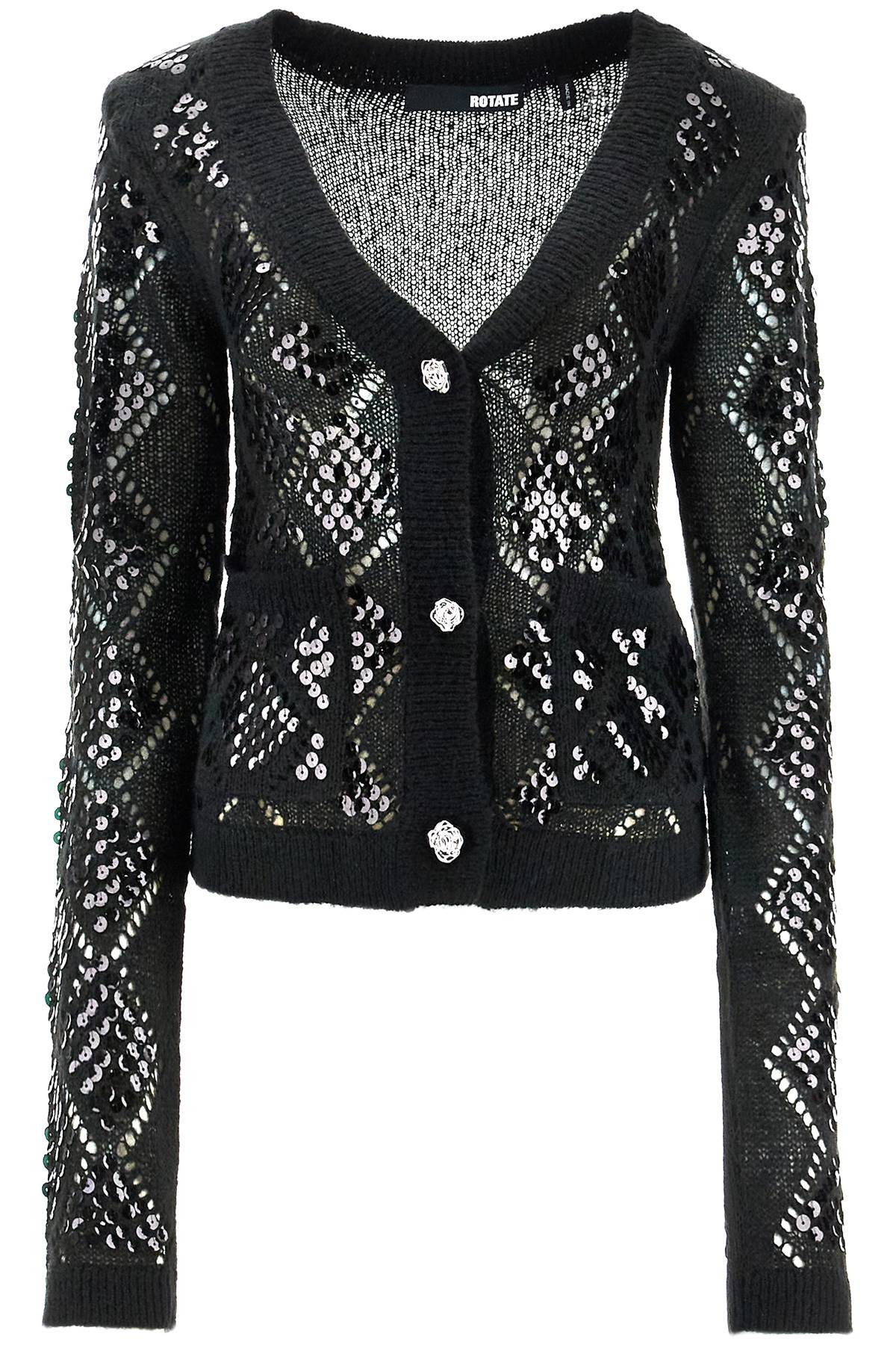 Rotate by Birger Christensen Perforated Cardigan With