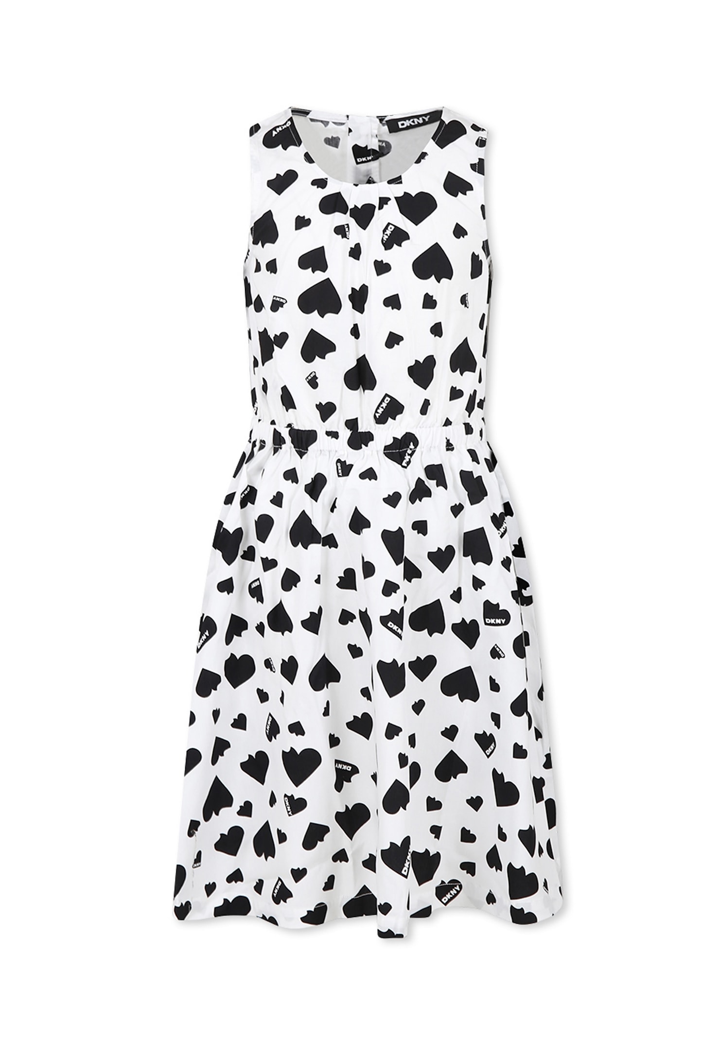 DKNY White Dress For Girl With Hearts