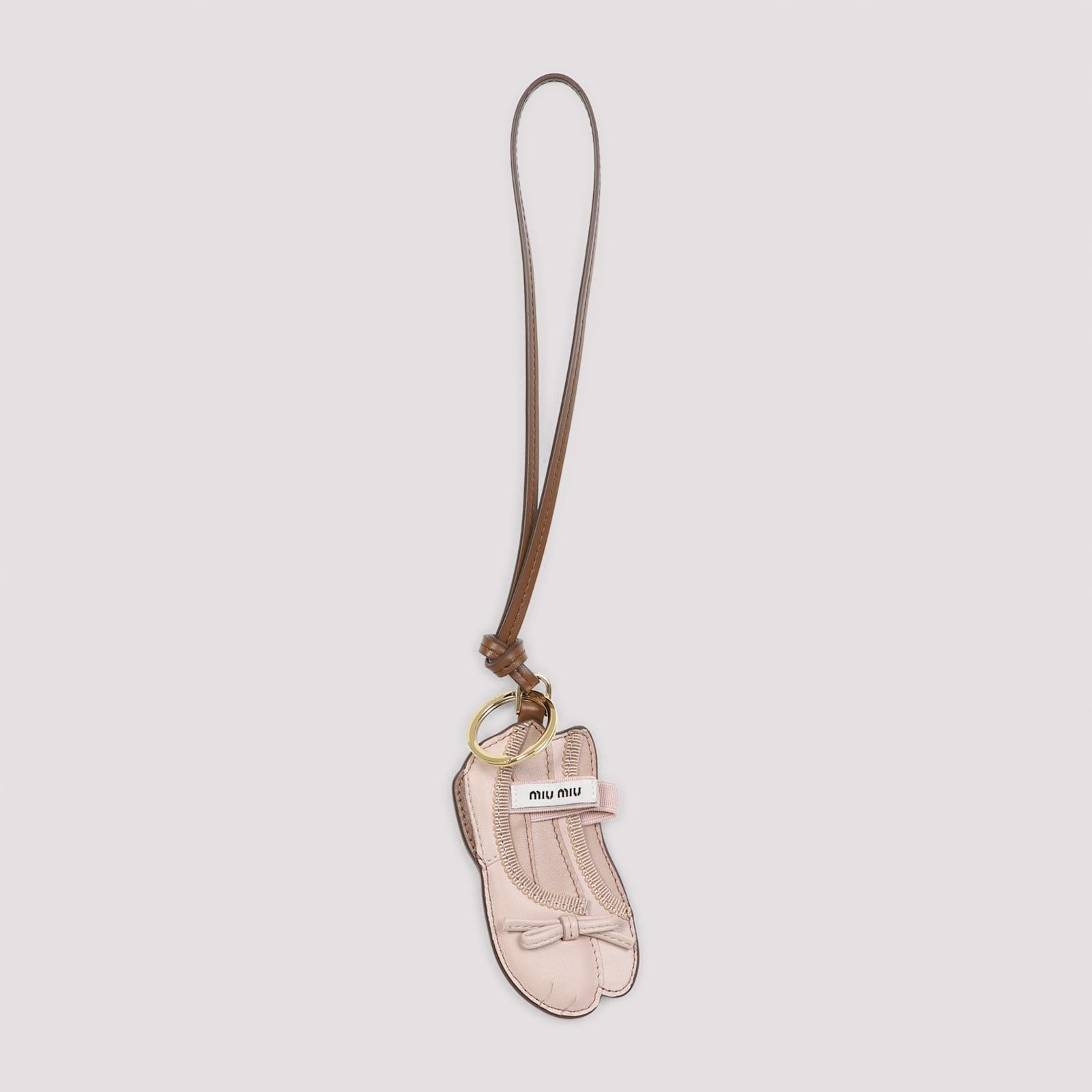 Miu Miu Pastel Pink Leather Keyring