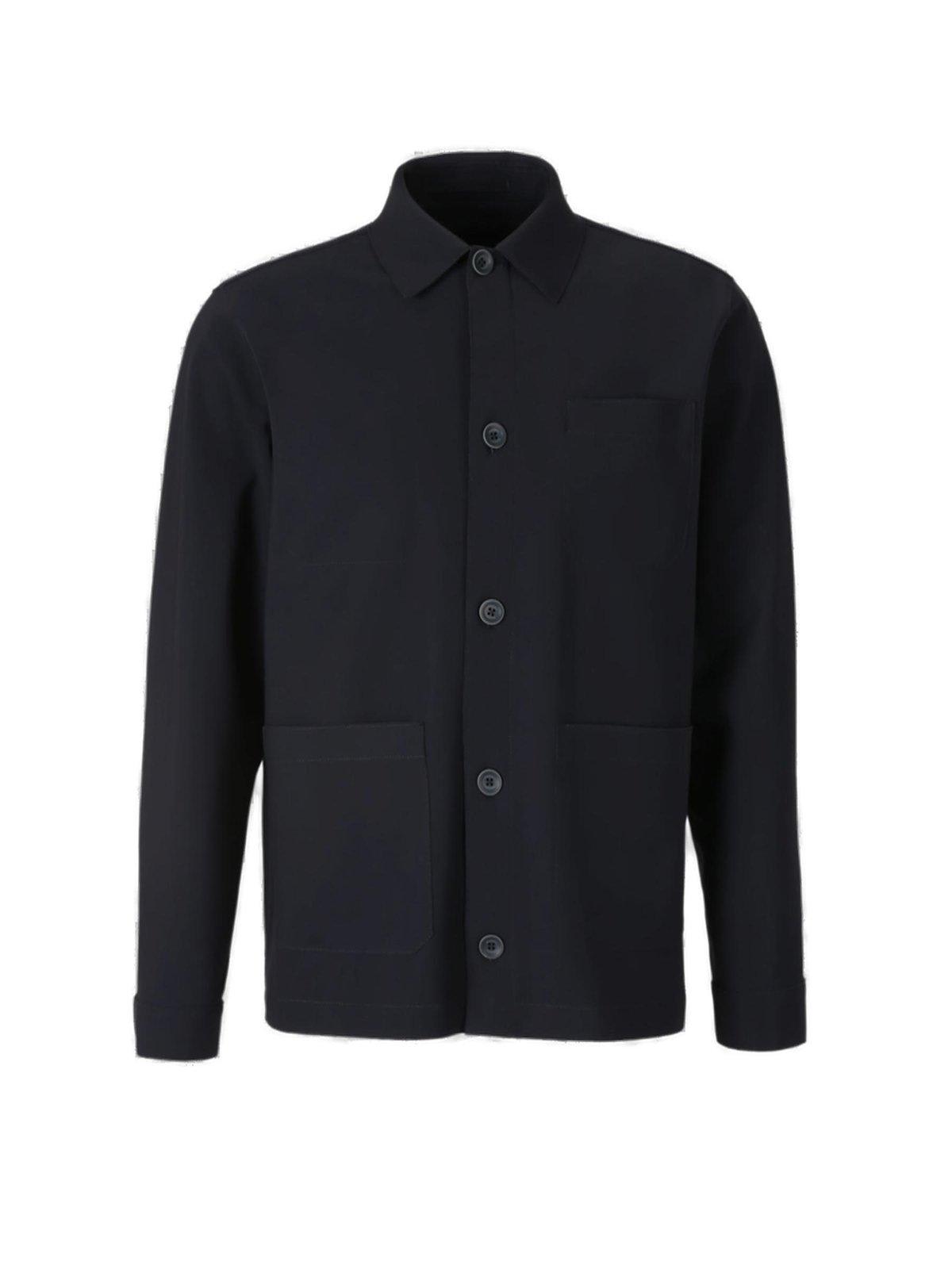 Herno Long Sleeved Buttoned Overshirt