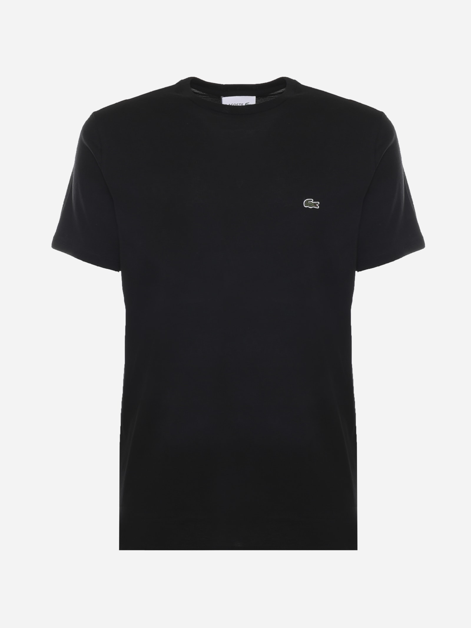 Lacoste Black Cotton Jersey T-shirt