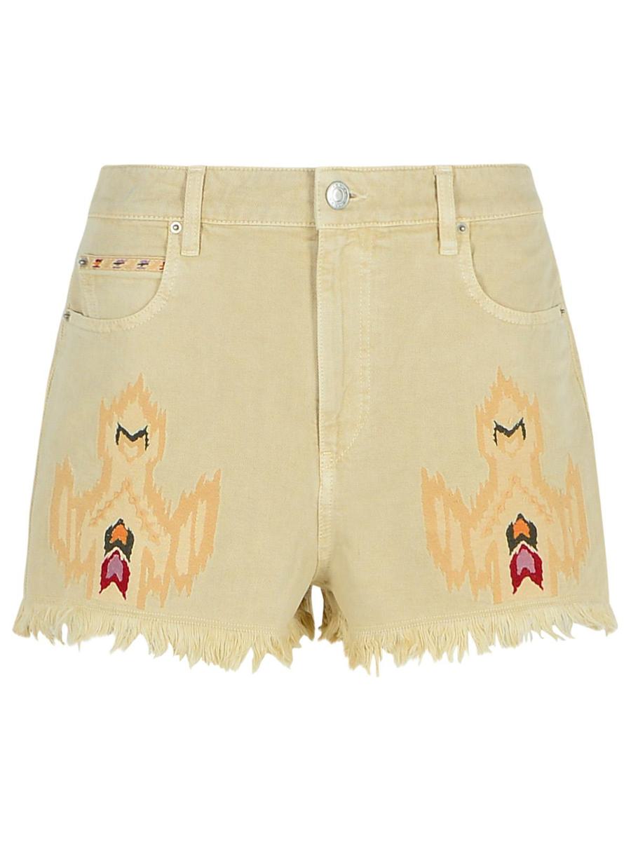 Isabel Marant Étoile 'Lesia' 米色牛仔短裤