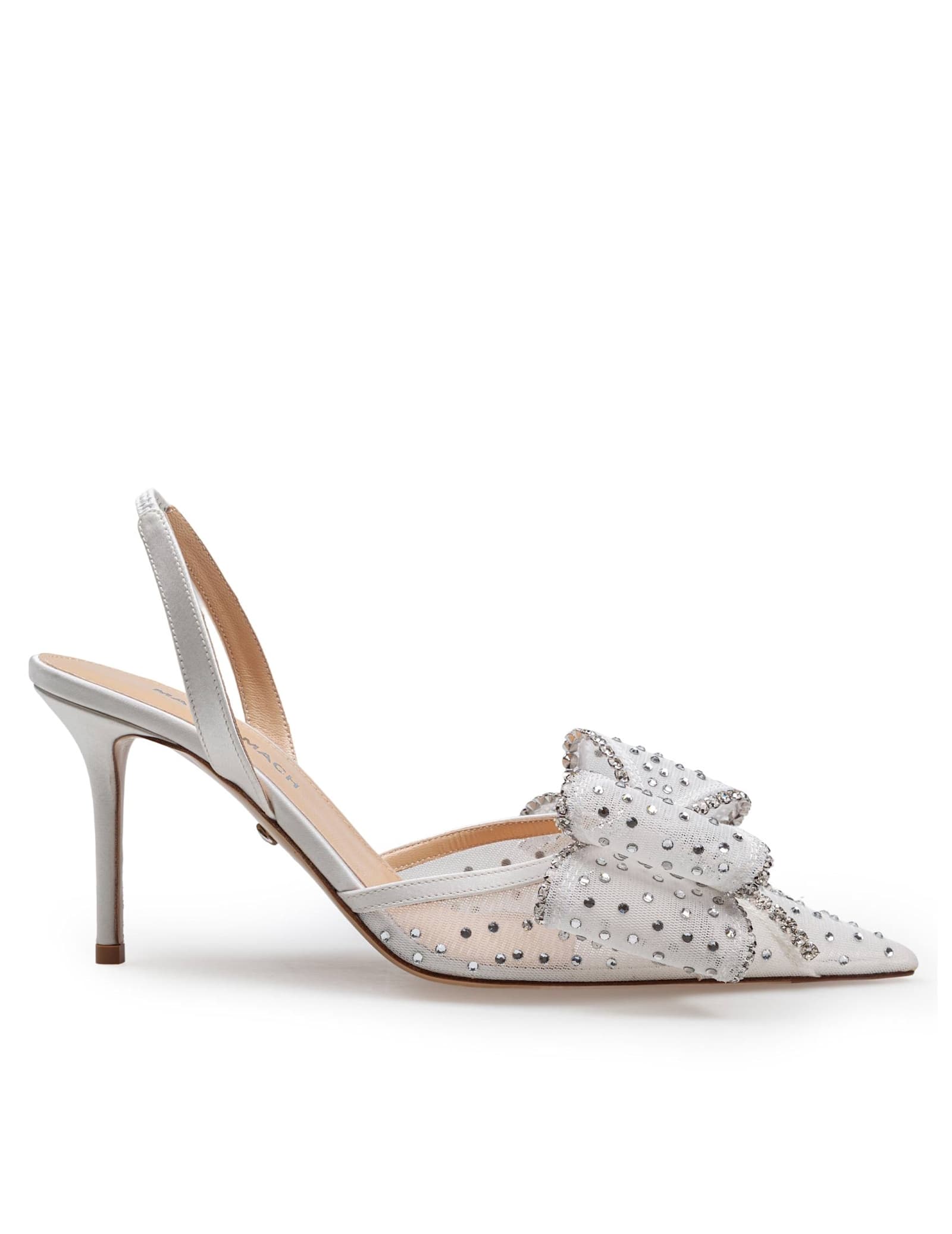 Mach & Mach Le Cadeau Mesh Decollete With Applied Crystals