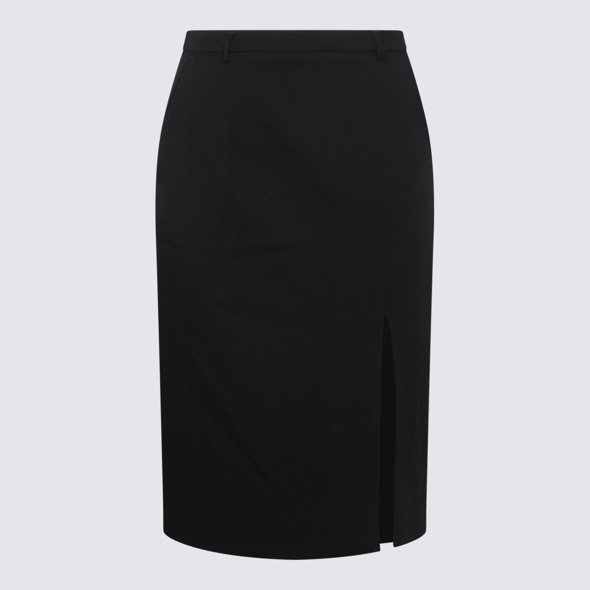 Dolce & Gabbana Black Wool Mini Skirt