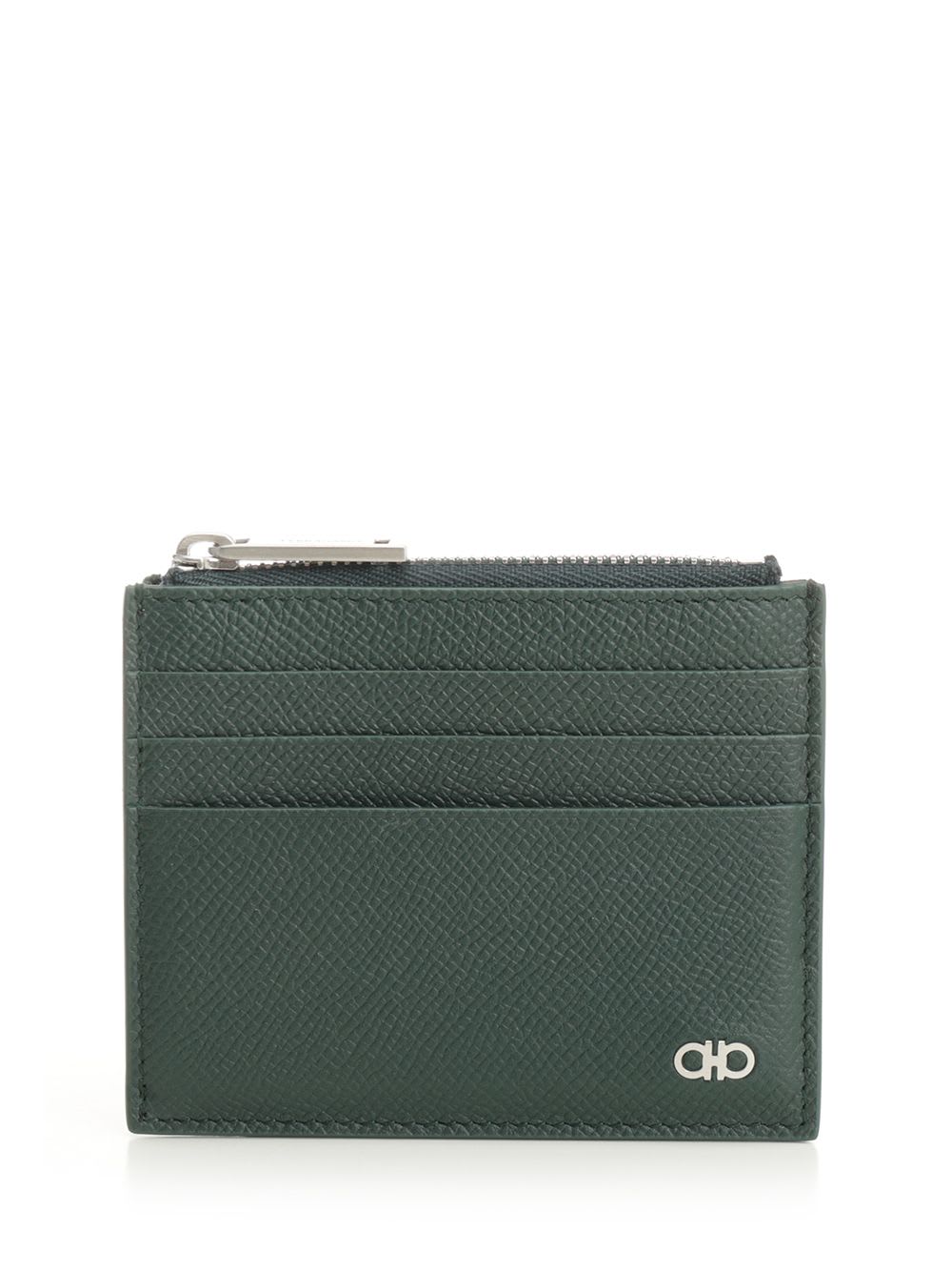 Ferragamo Micro Gancio Zip Square Card Case