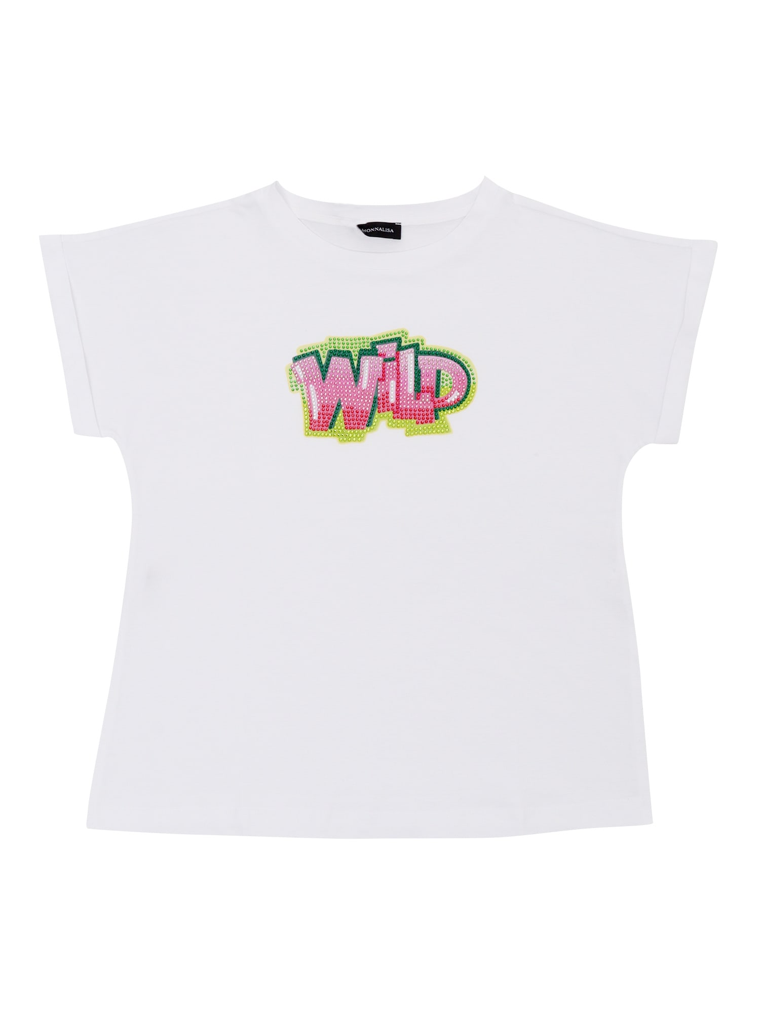 Monnalisa Girls T-shirt With Rhinestones