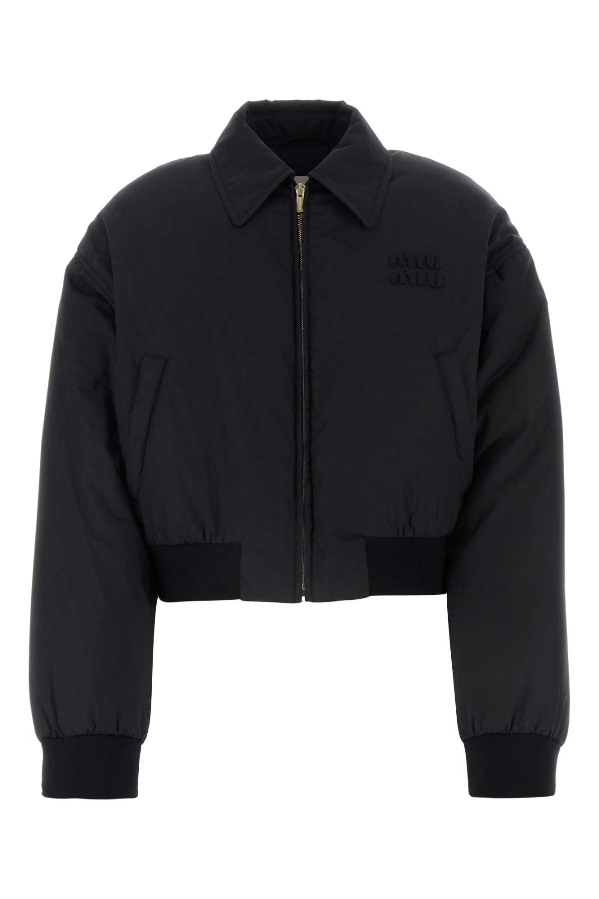 Miu Miu Black Cotton Down Jacket