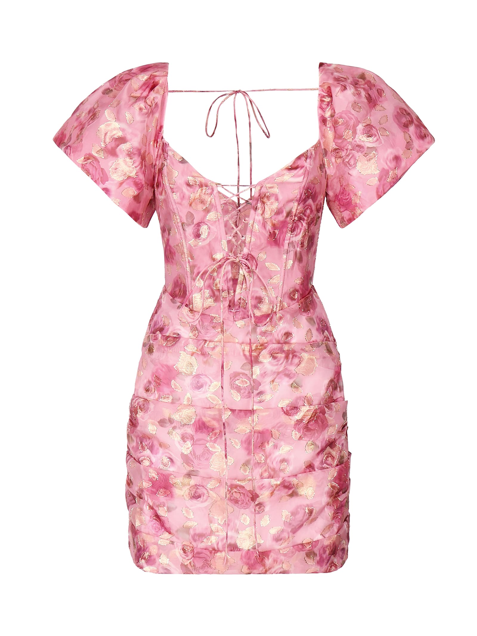 For Love & Lemons Mini Dress With Blurred Roses