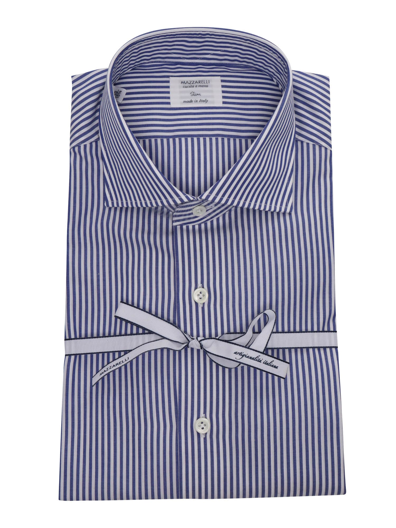 Mazzarelli Blue Striped Shirt