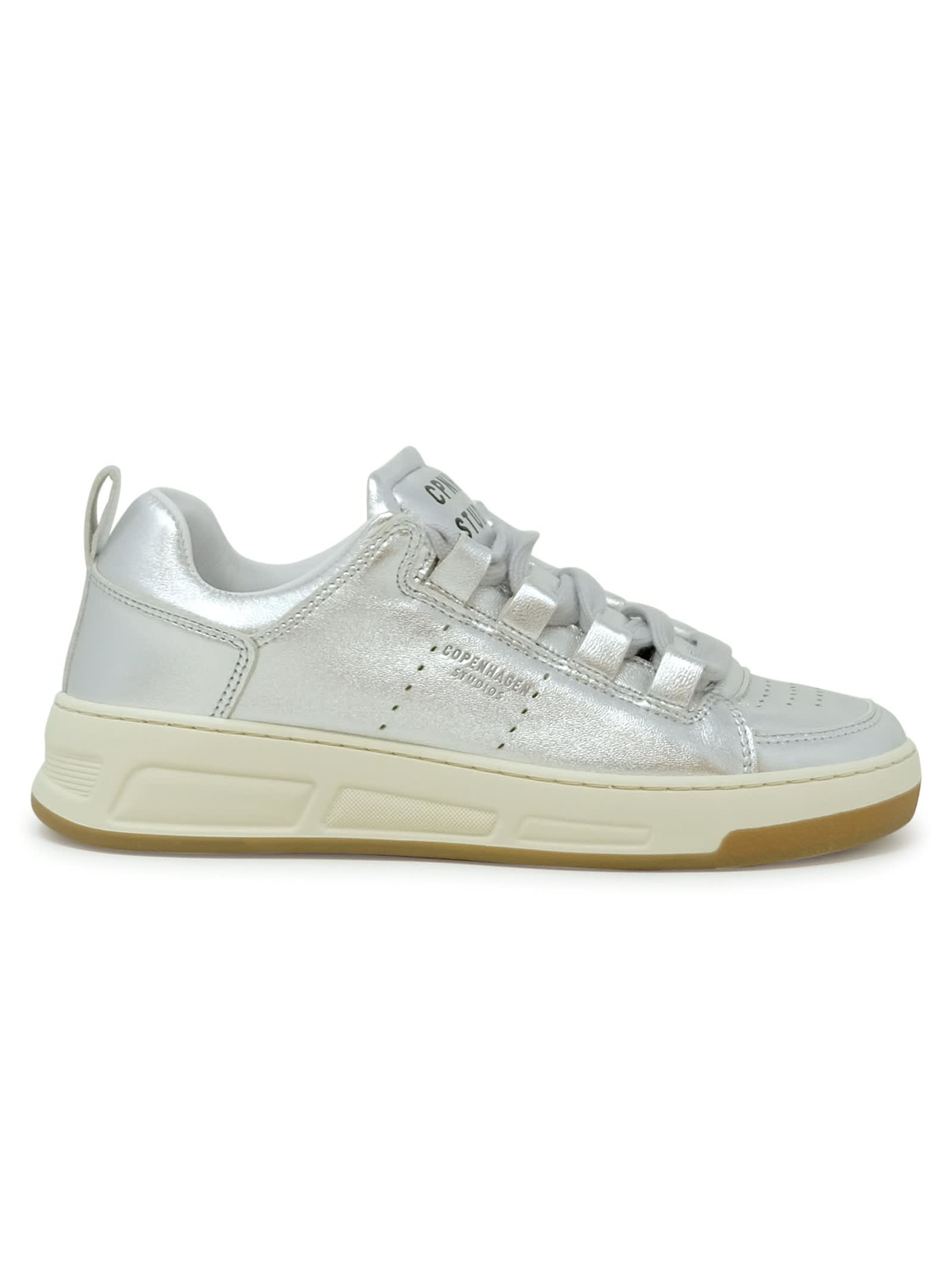 Copenhagen Silver Leather Sneakers