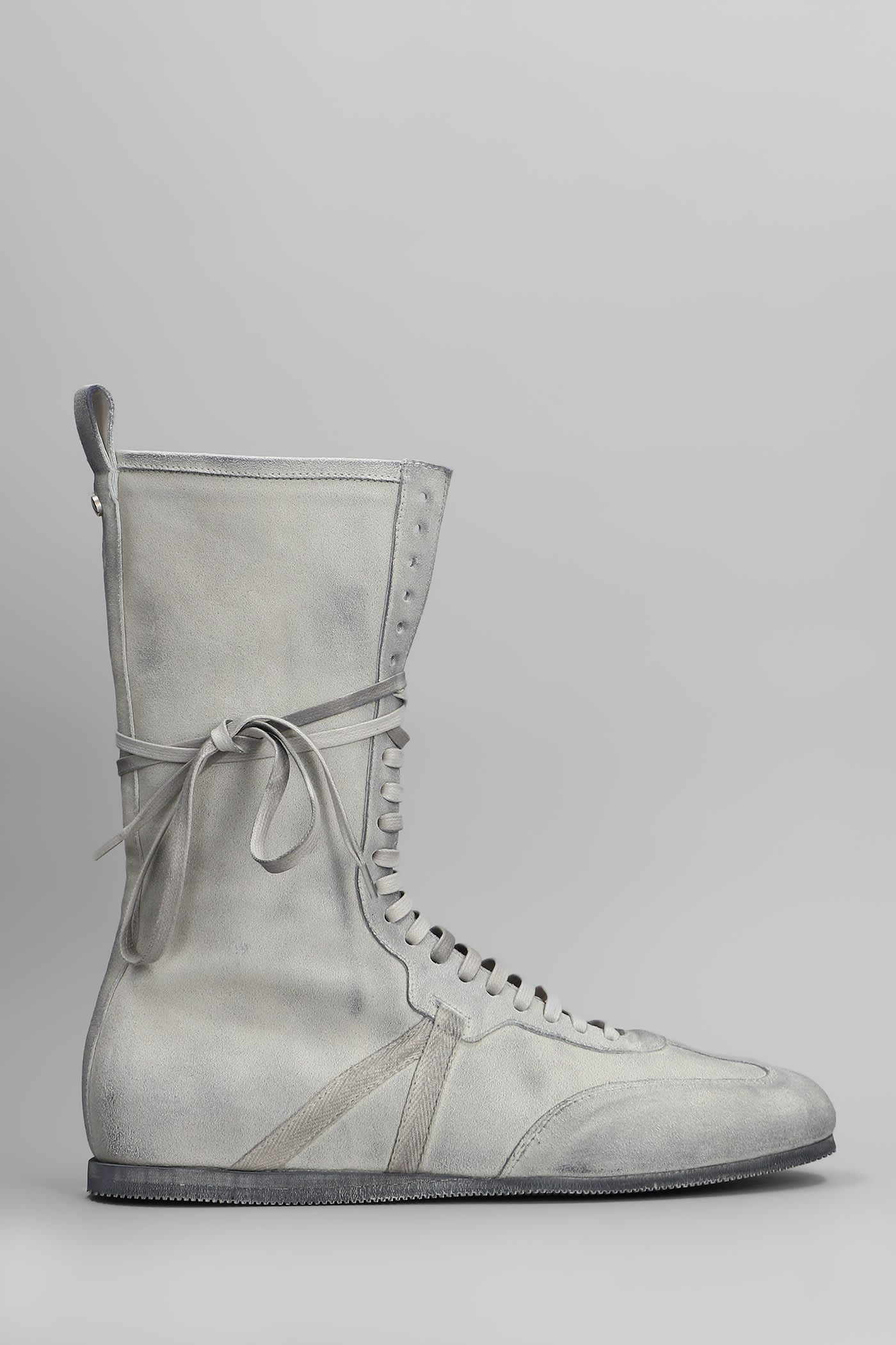 Ann Demeulemeester Fides Sneakers In Grey Leather