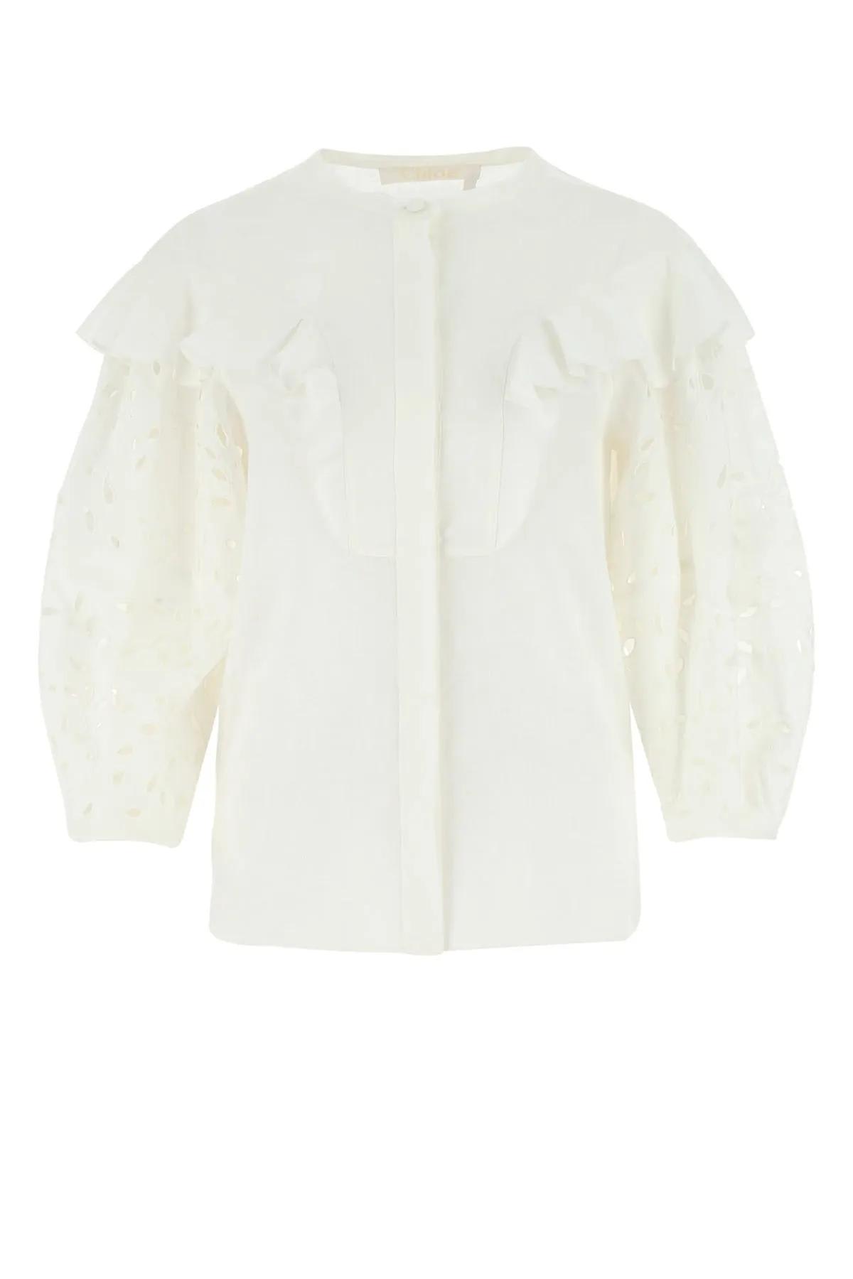 Chloé Ivory Linen Blouse
