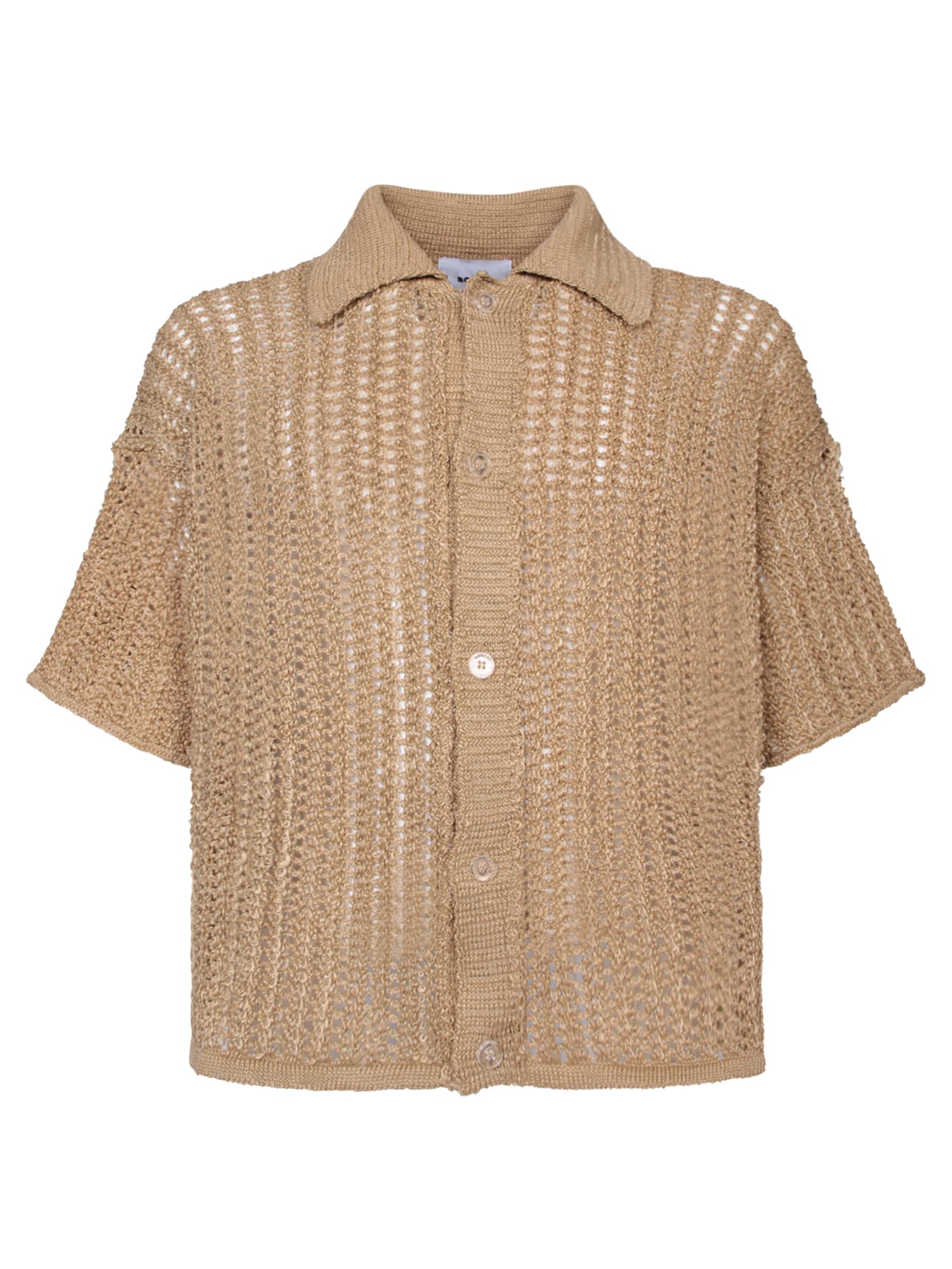 Bonsai Three Quarter Sleeves Beige Polo Shirt