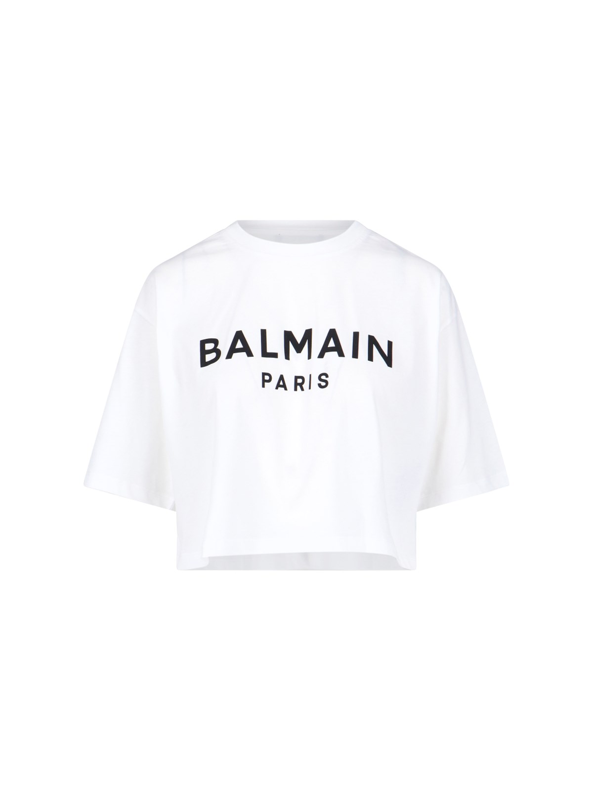 Balmain Logo Crop T-Shirt