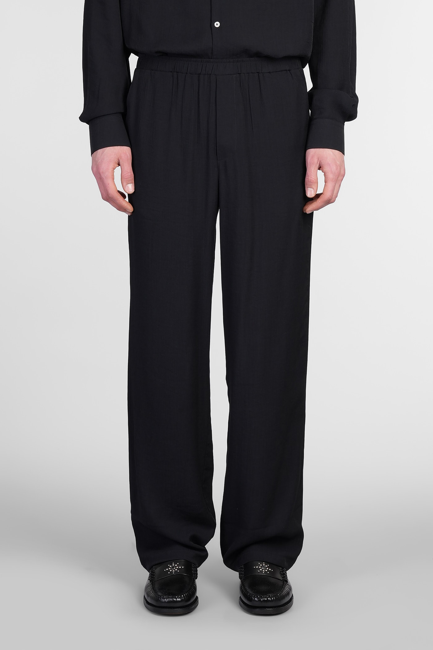 Family First Milano Pants In Black Ramie
