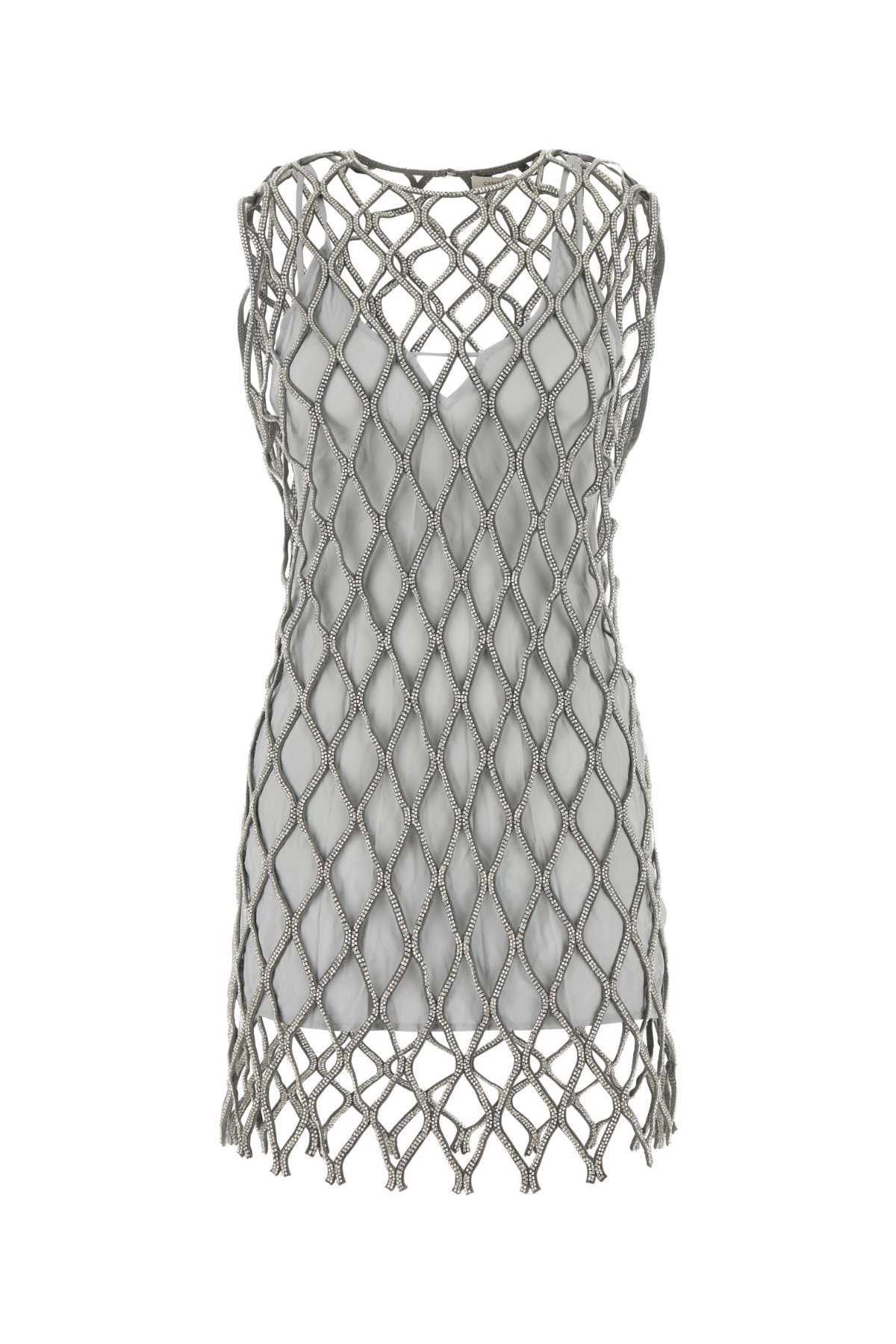 Camilla and Marc Embellished Mesh Rococo Mini Dress