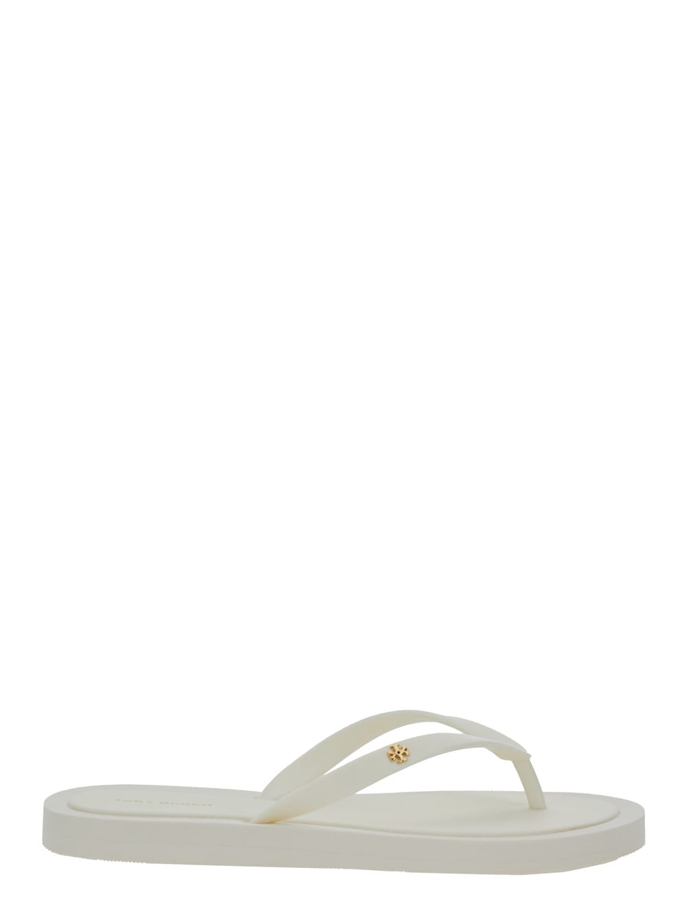 Tory Burch White Rubber Kira Thong Slippers