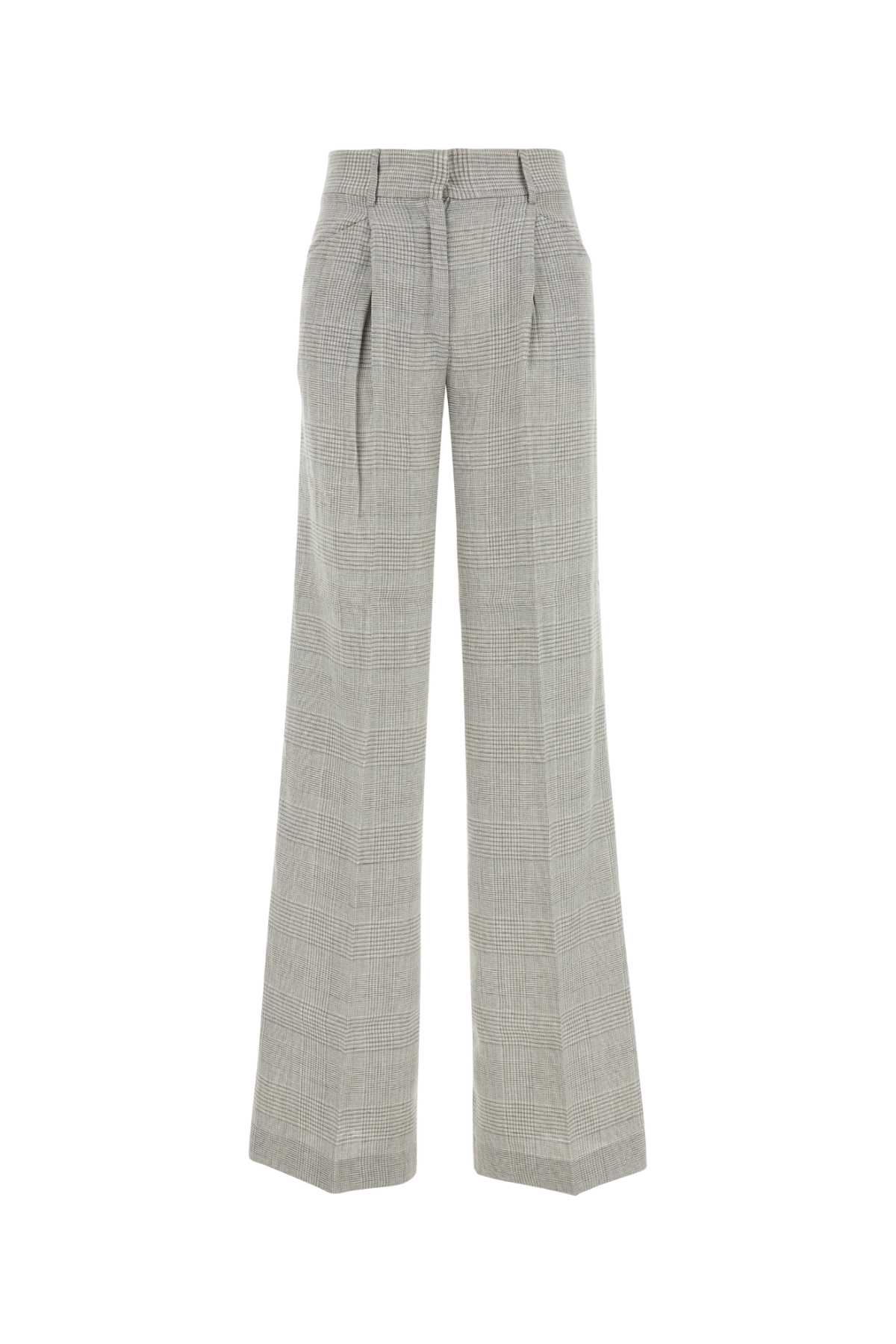 The Andamane Embroidered Linen Blend Vissia Wide-leg Pant