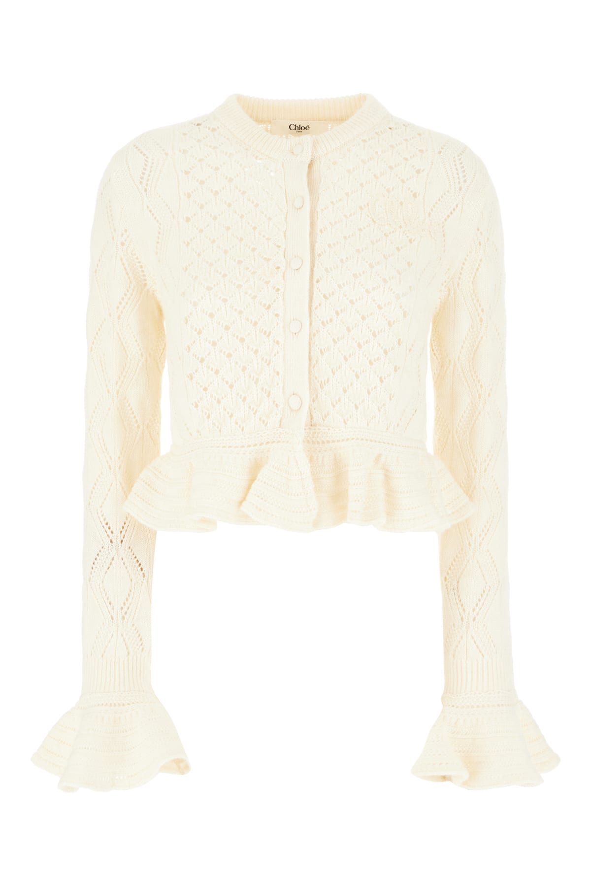 Chloé Sand Cotton Blend Cardigan