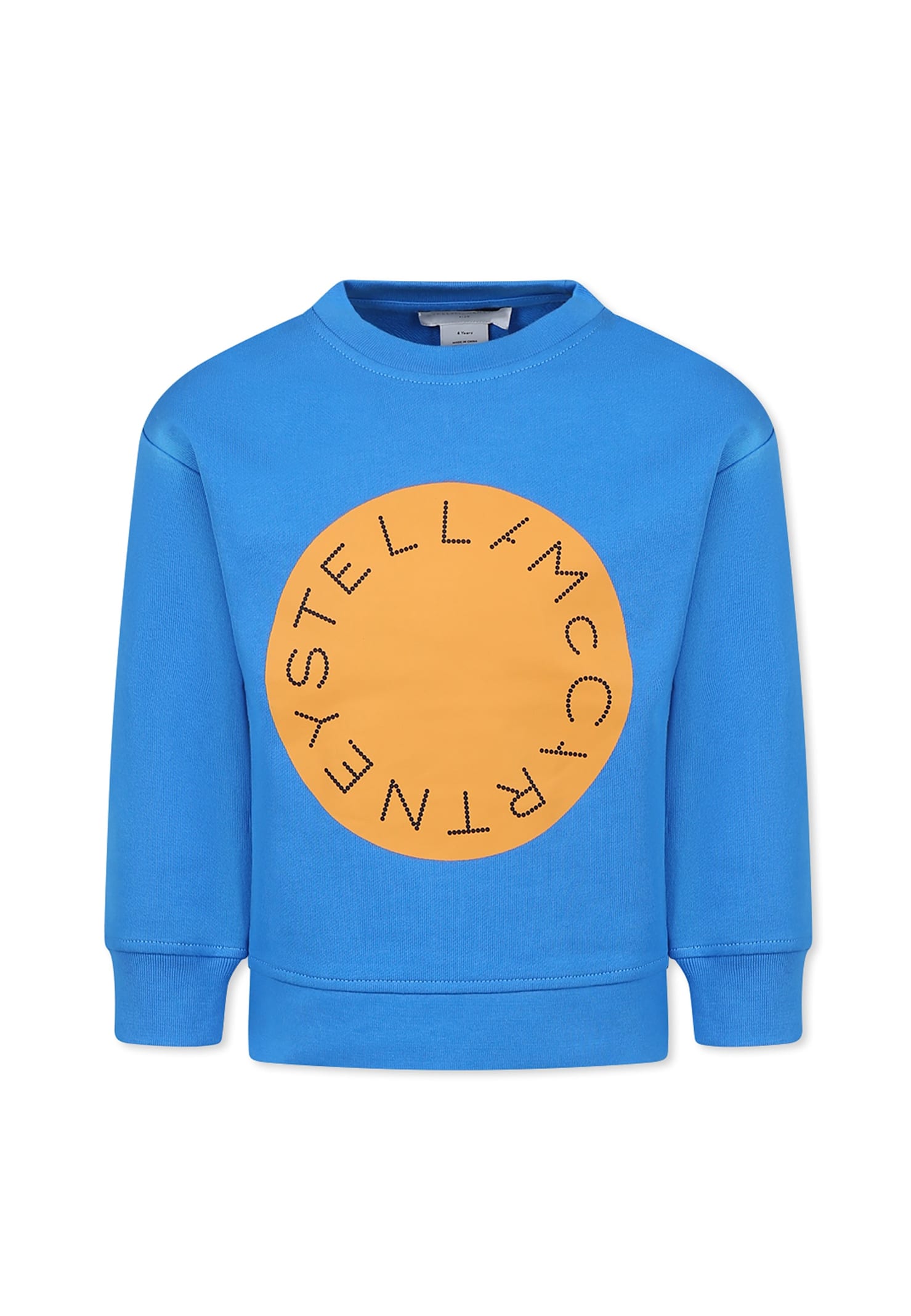 Stella McCartney Kids Light Blue Sweatshirt For Boy With Logo