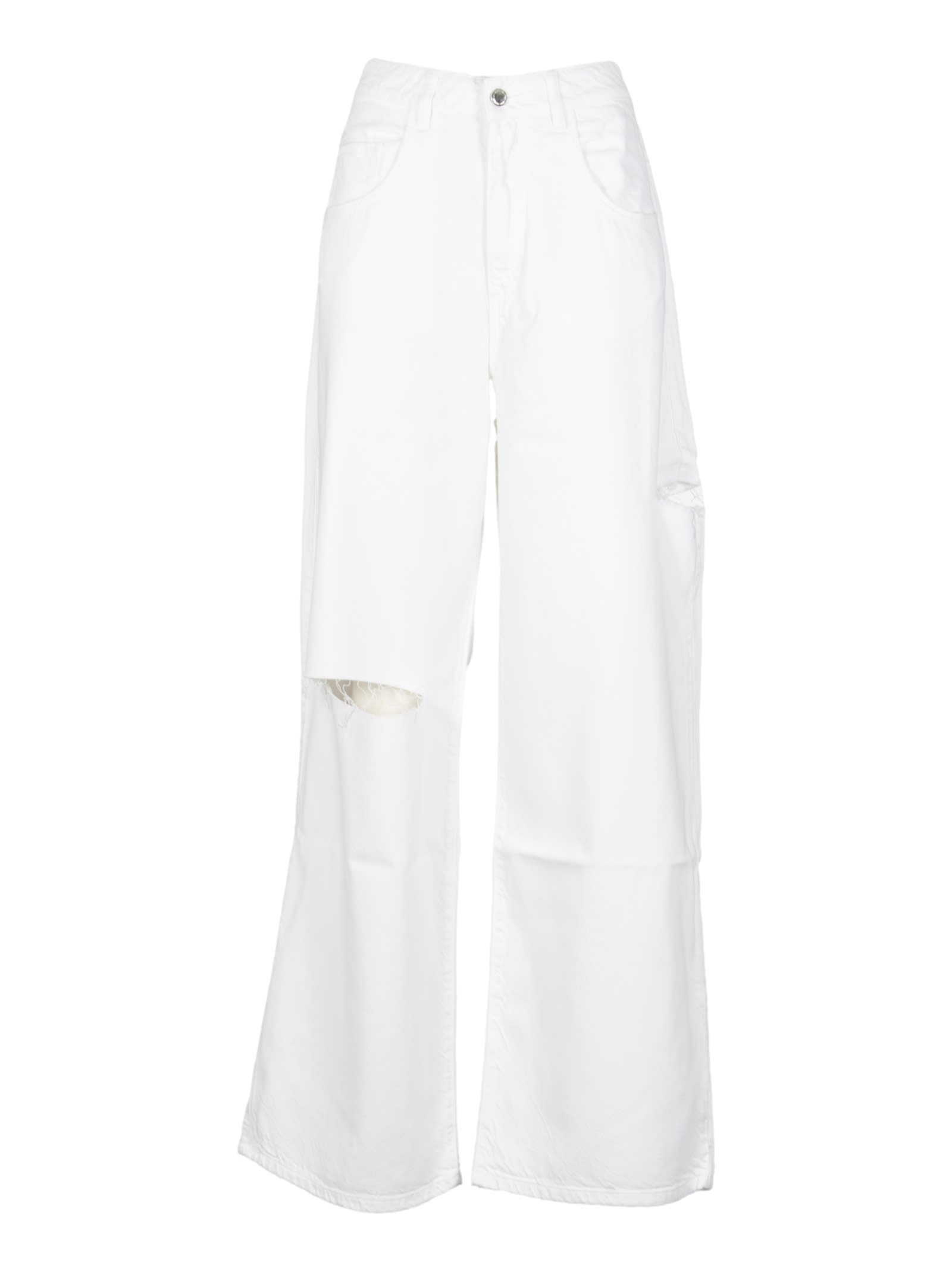 Icon Denim Flared Rip Jeans