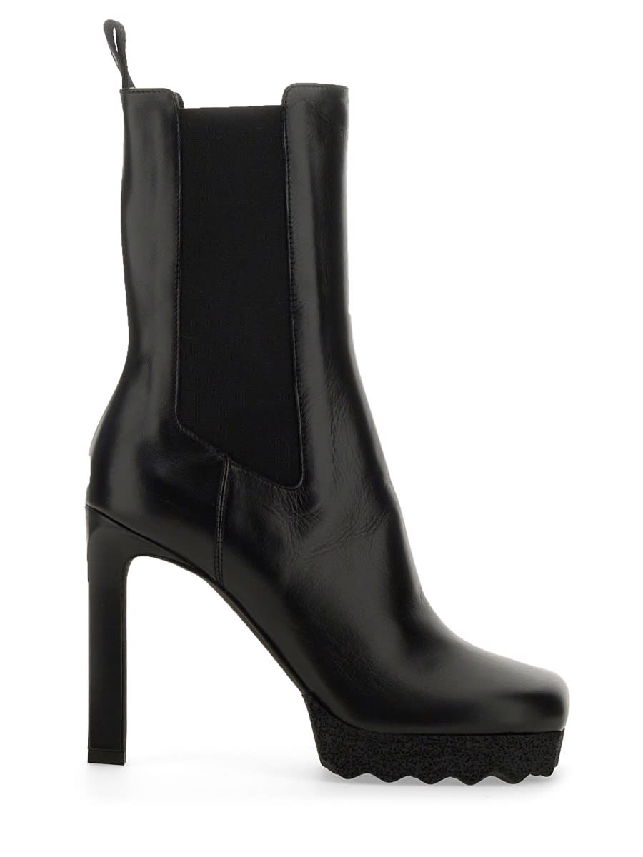 Off-White Chelsea Boot With Heel