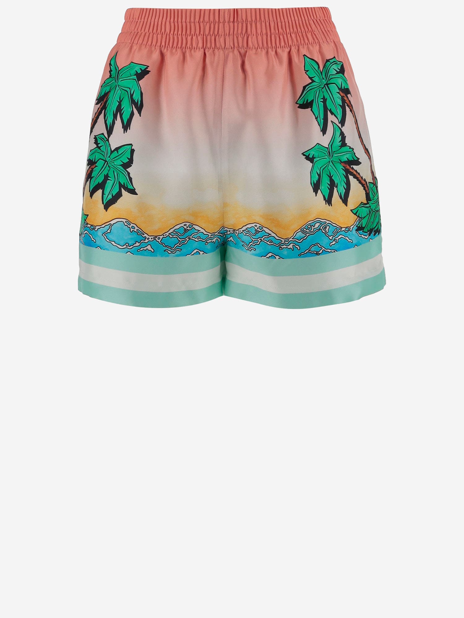 Casablanca Short Pants With Silk Graphic Print