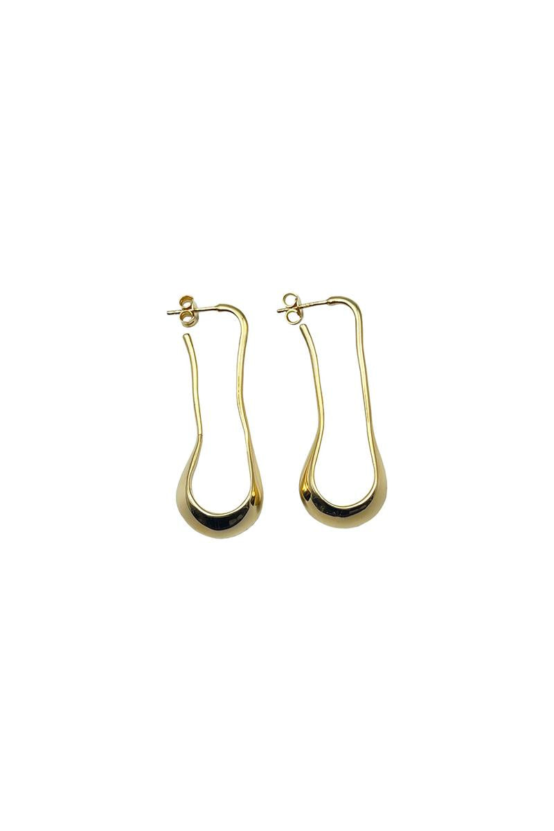 Lemaire Gold Short Drop Earrings Accessories