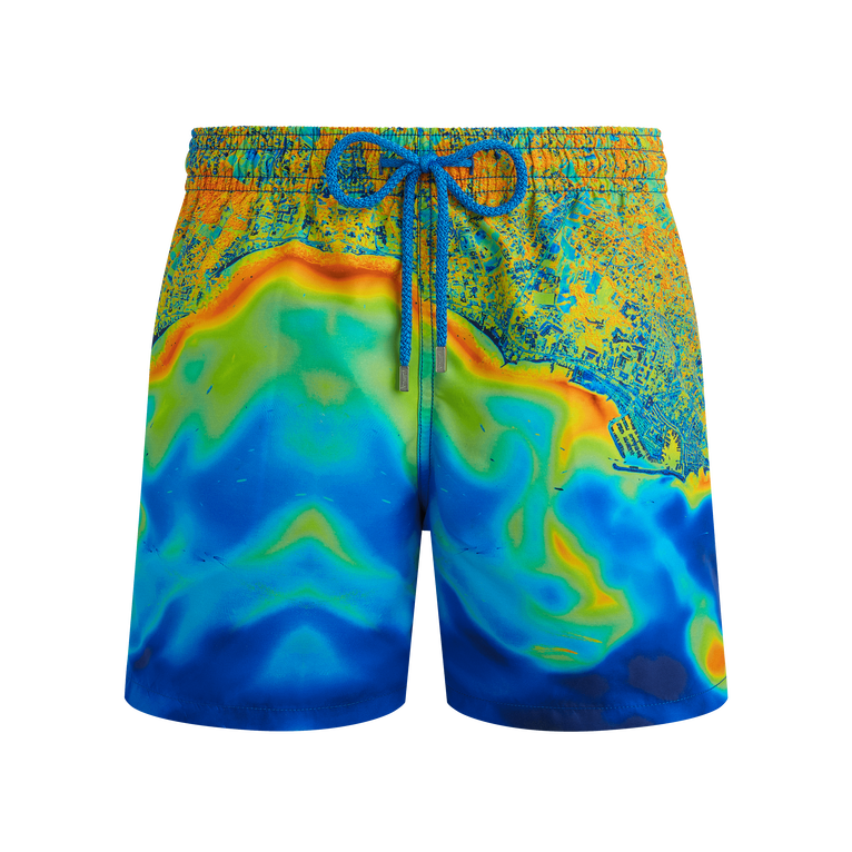 Vilebrequin Men Swim Shorts Bathymétrie Des Oceans - Moopea - Blue - Size M
