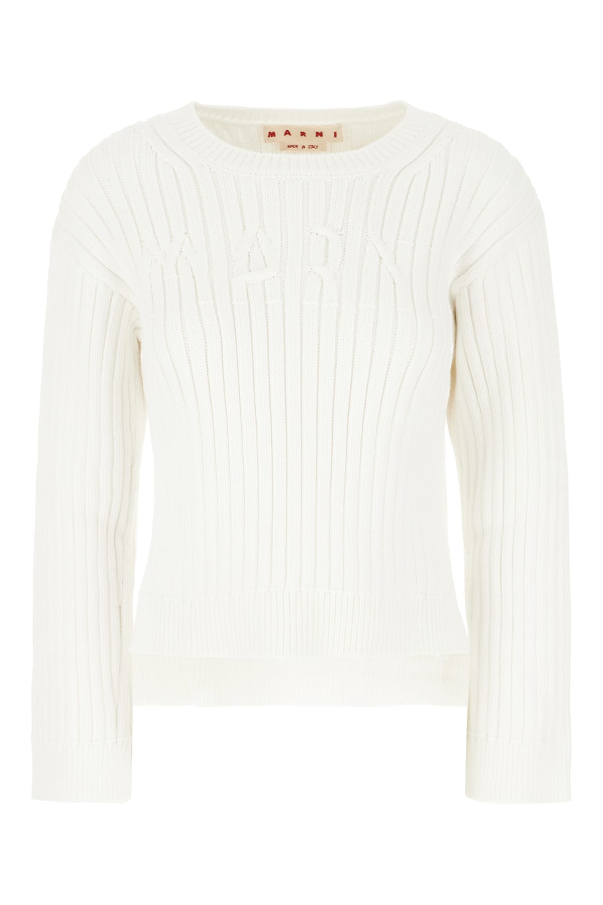 Marni White Cotton Blend Sweater