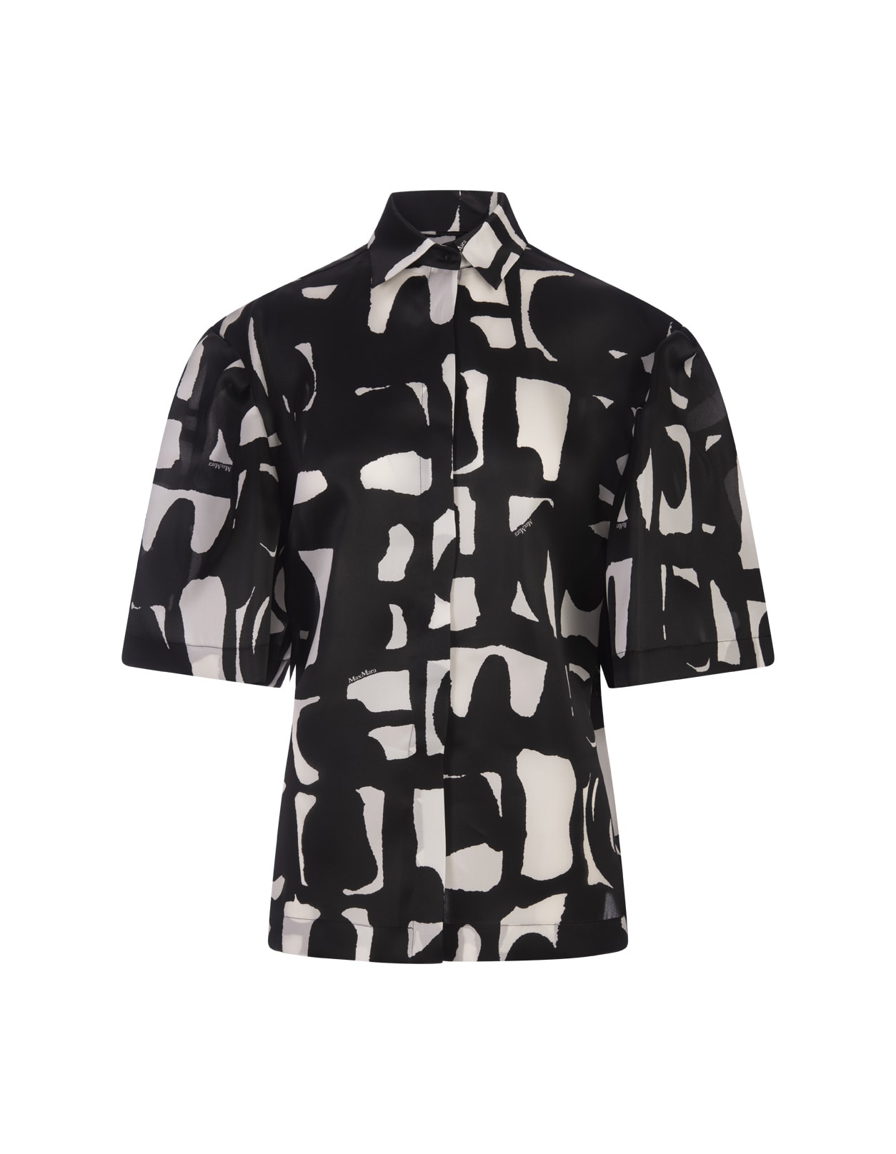 Max Mara Carella Shirt In White And Black