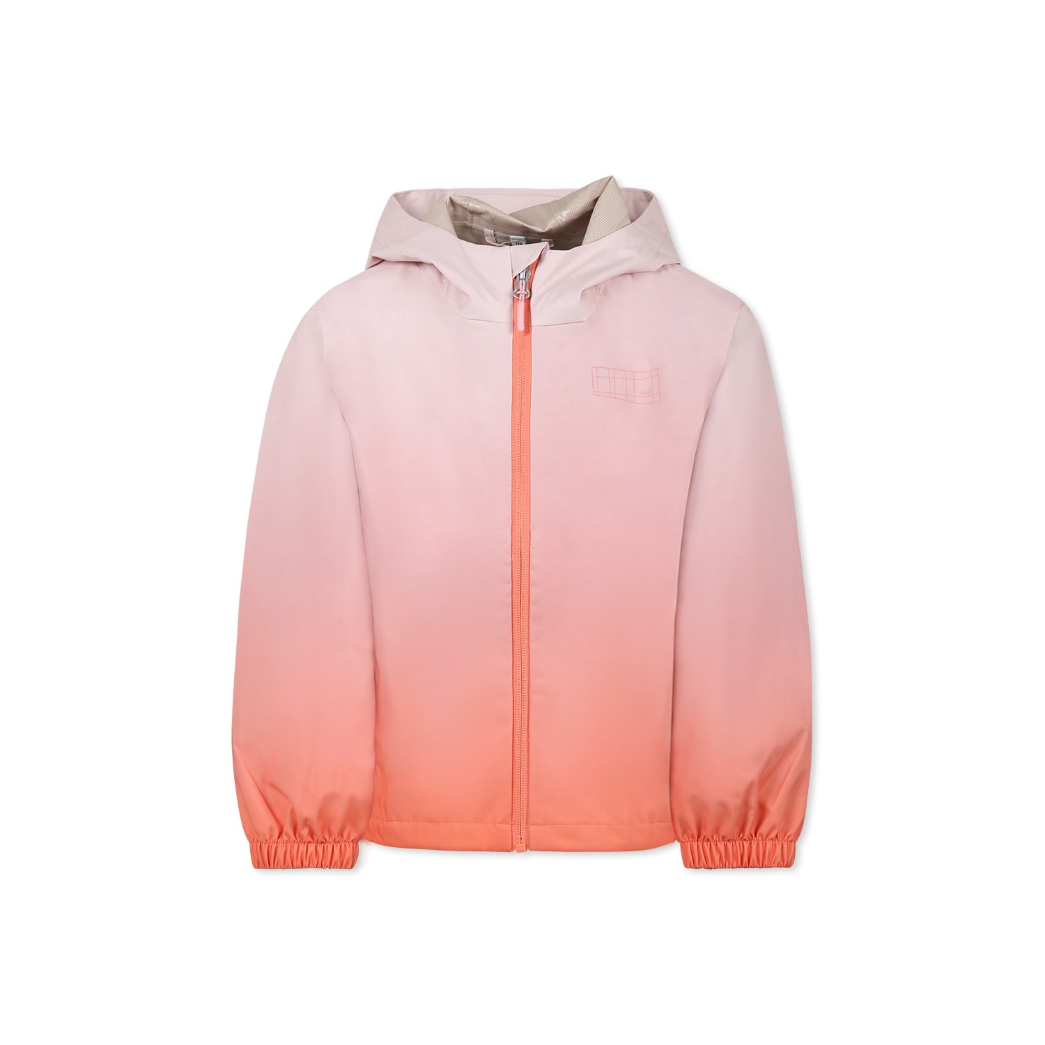 Molo Pink Windbreaker Jacket For Girl With Logo