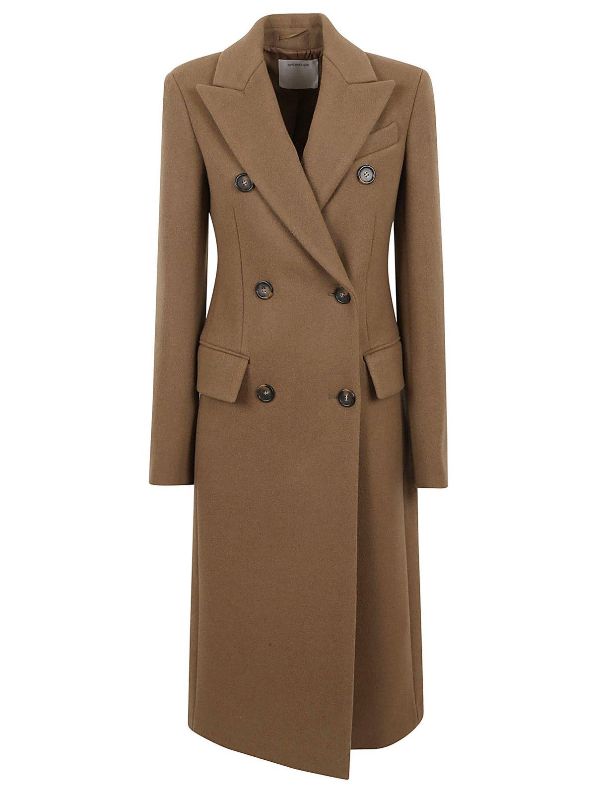 SportMax Double-breasted Long-sleeved Coat