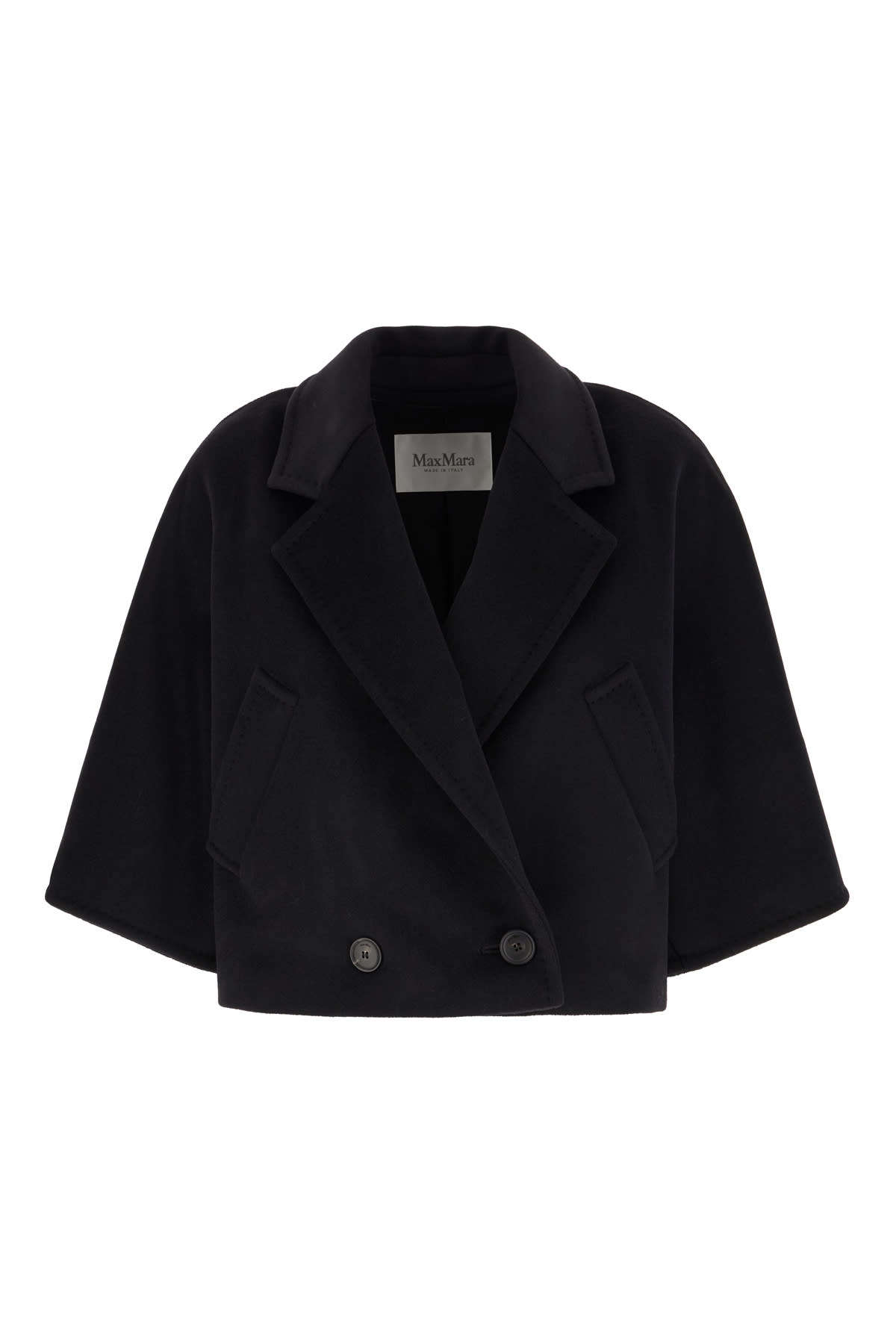 Max Mara Black Wool Blend Coat