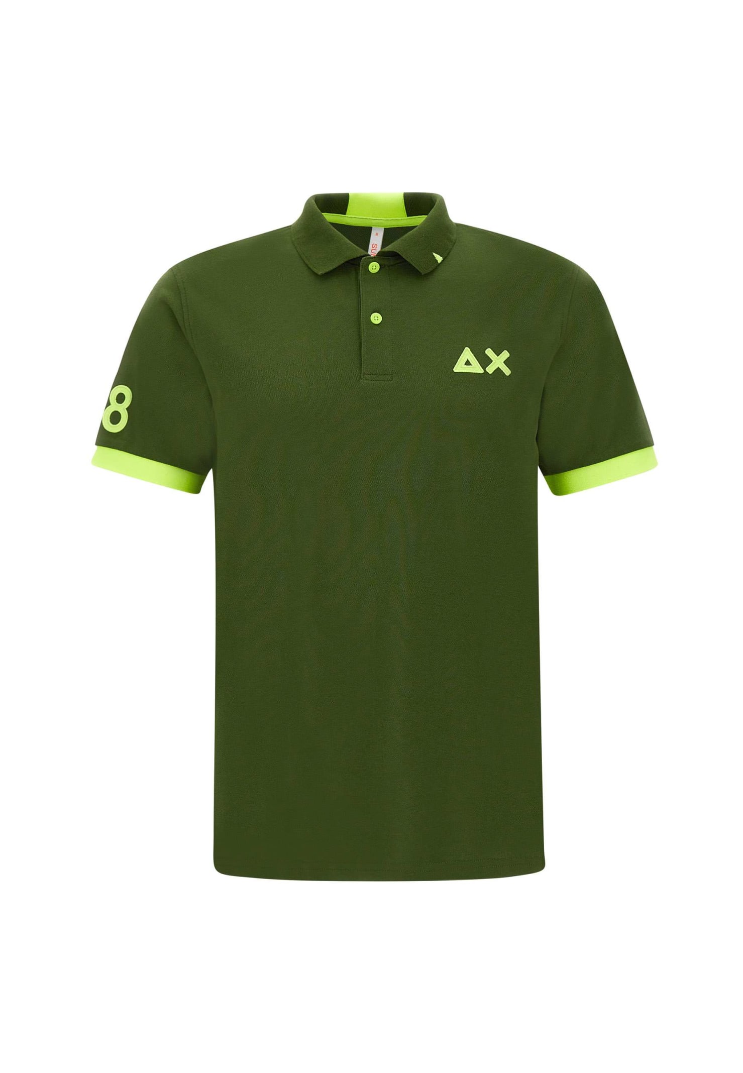 Sun 68 fluo Logo Cotton Polo Shirt Polo Shirt