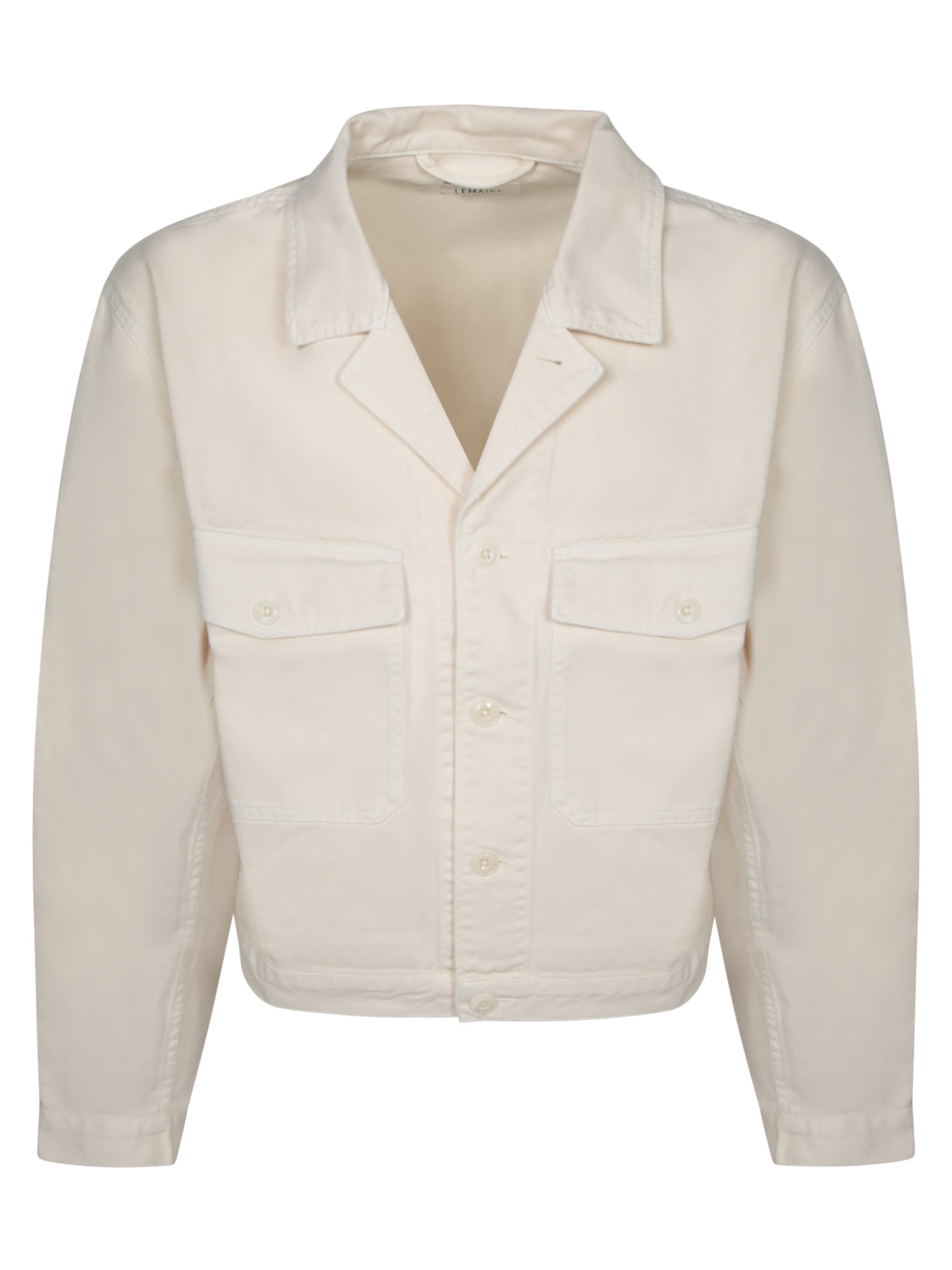 Lemaire Trucker Jacket In Ecru