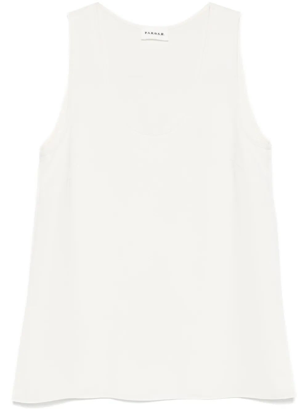 Parosh Sleeveless Top With Round Neck