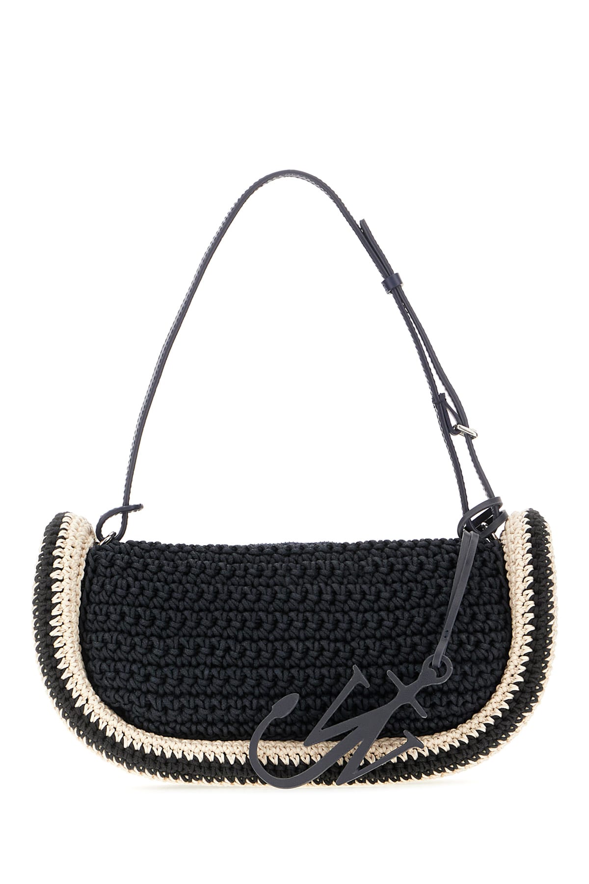 J. W. Anderson Midnight Blue Raffia Bumper-15 Shoulder Bag