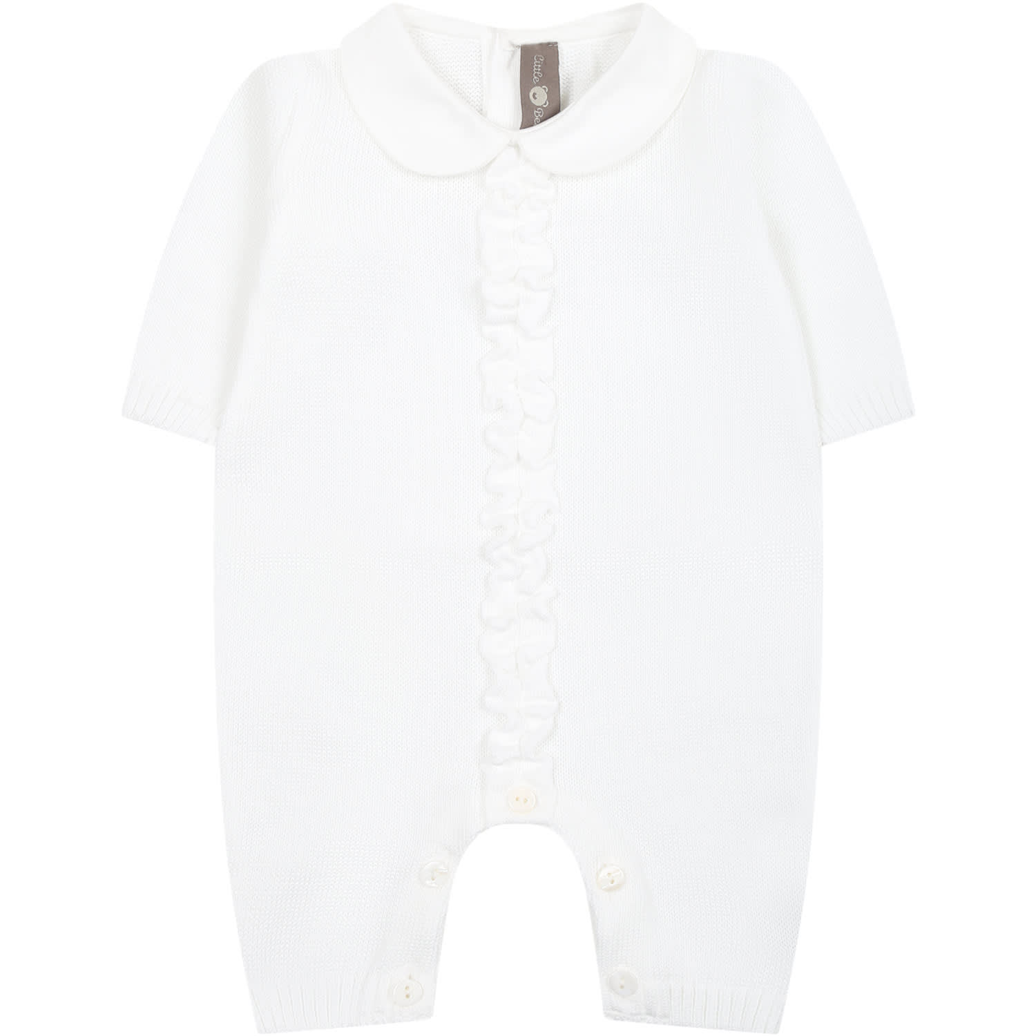 Little Bear White Babygrown For Baby Girl