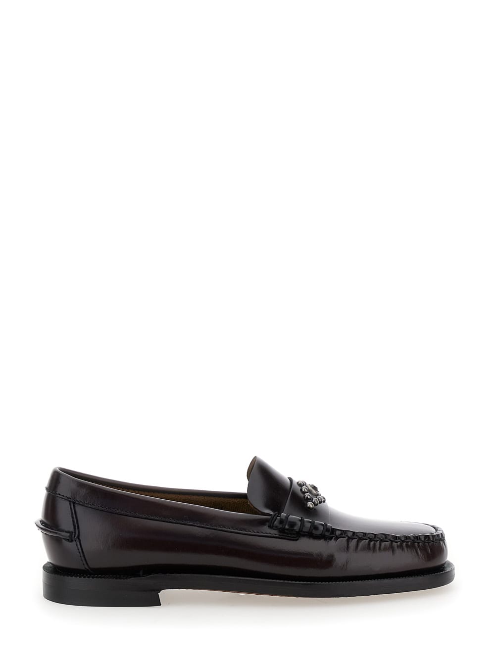 Sebago dan Bordeaux Loafers With Stud Embellishment On The Front In Patent Leather Woman