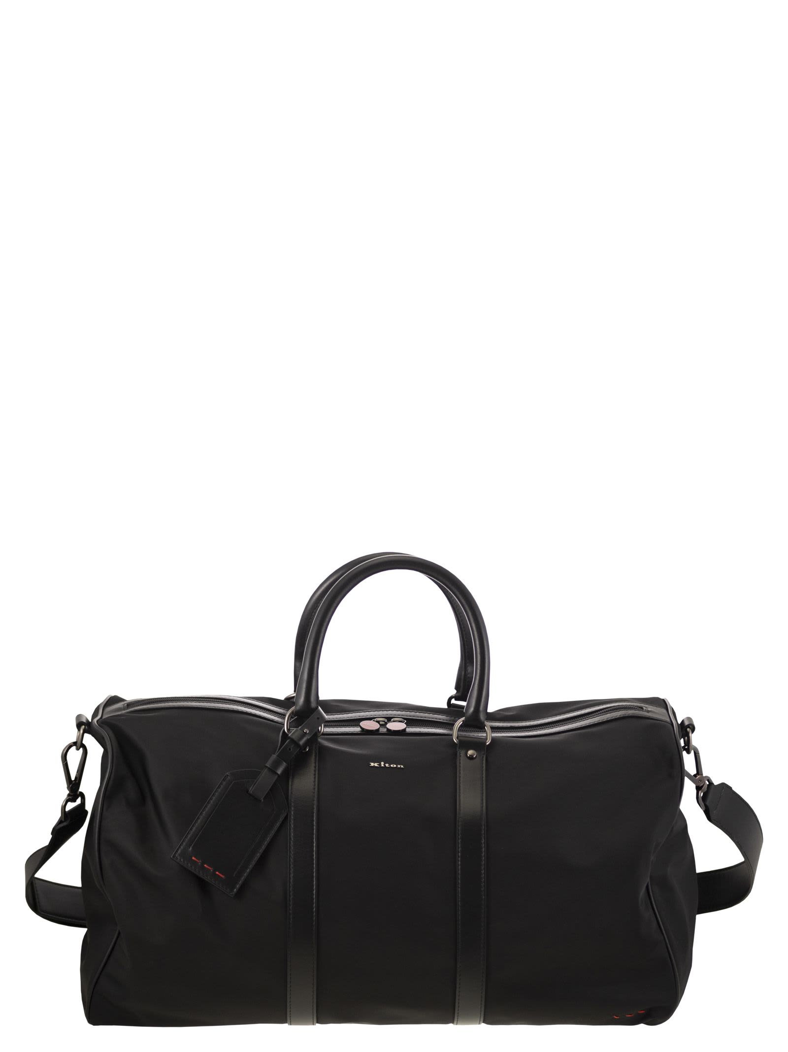 Kiton Duffel Bag With Leather Inserts