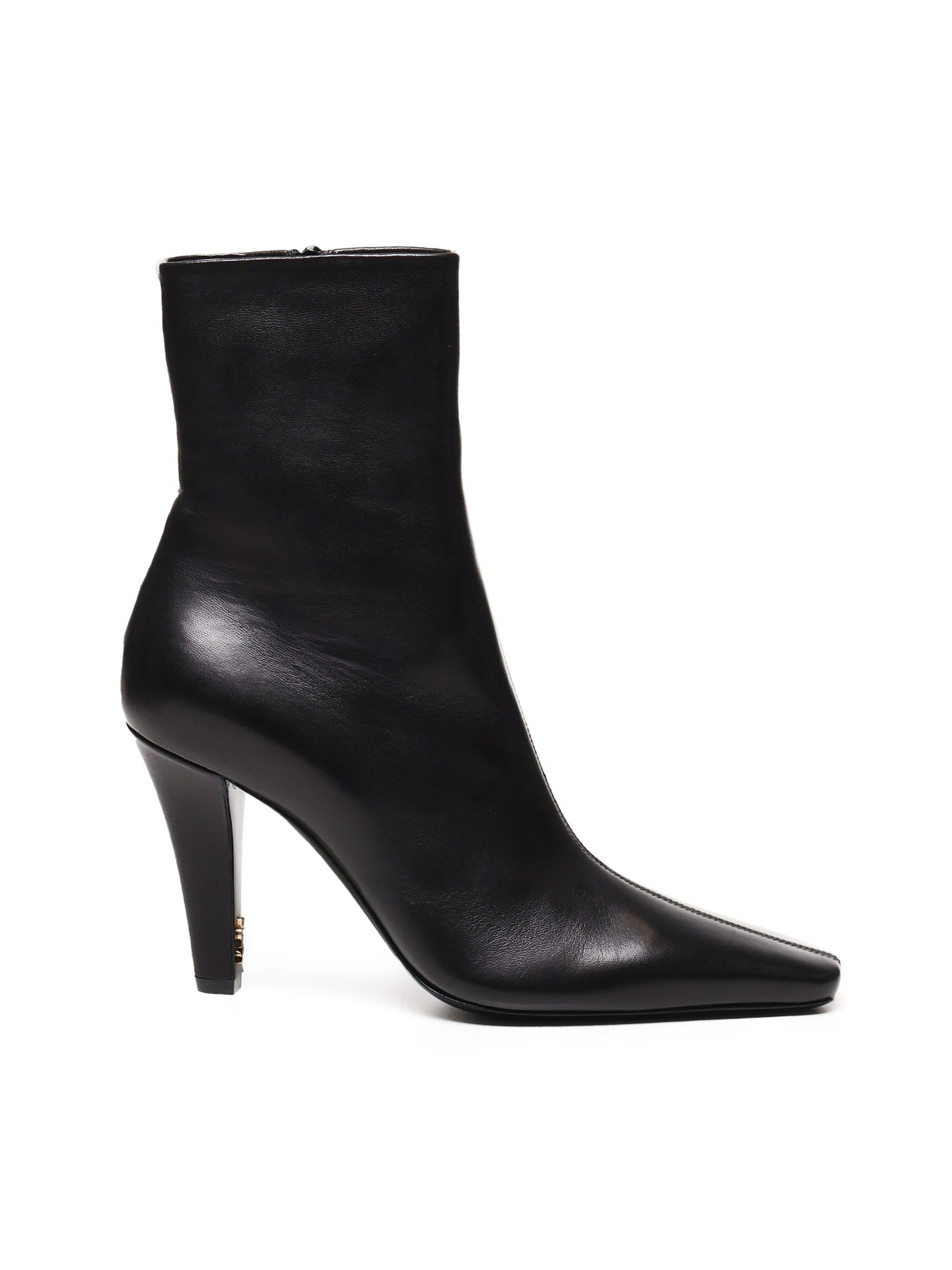 Saint Laurent Black Leather Jill Ankle Boots