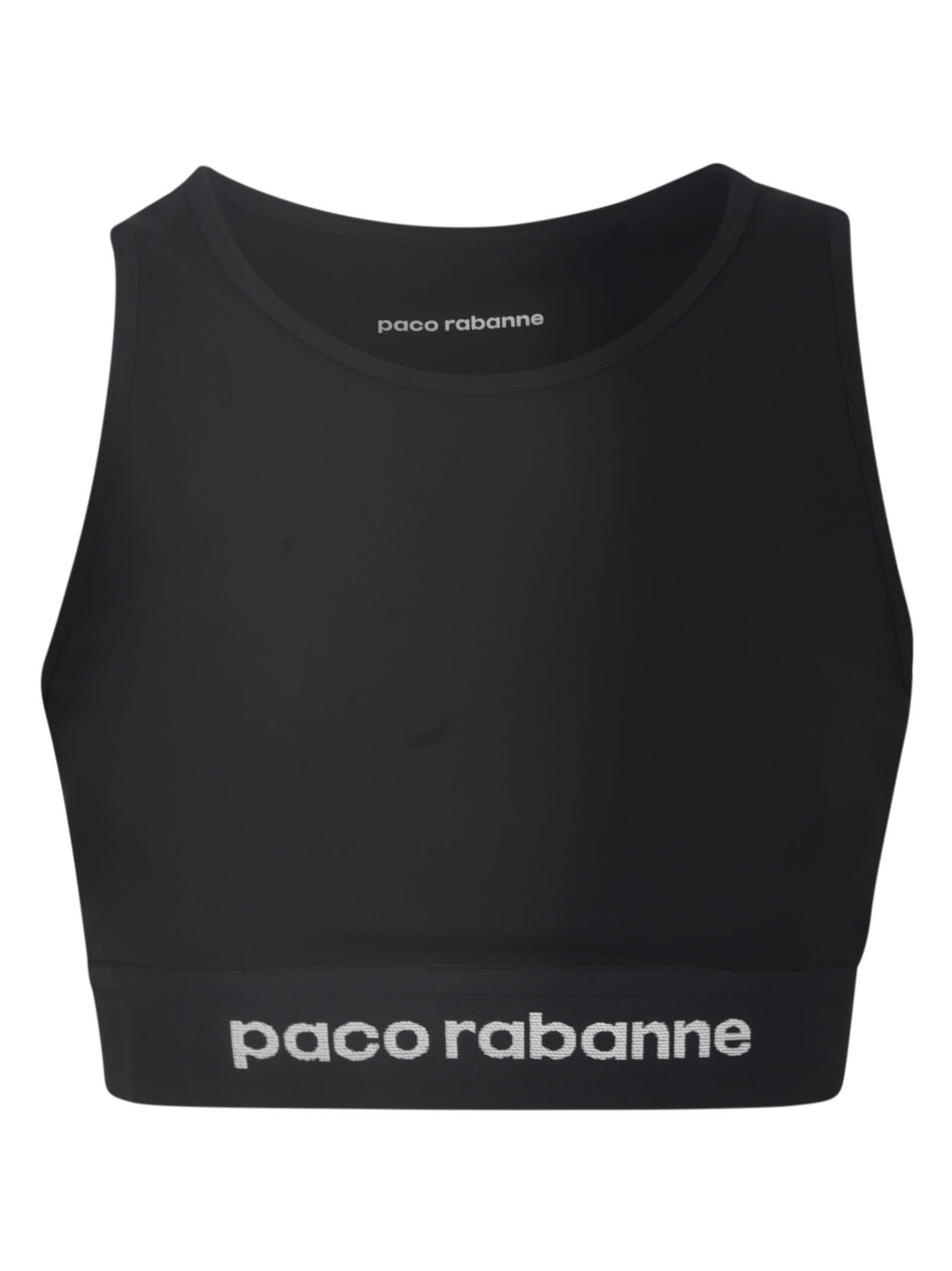 Paco Rabanne Logo Detail Cropped Top