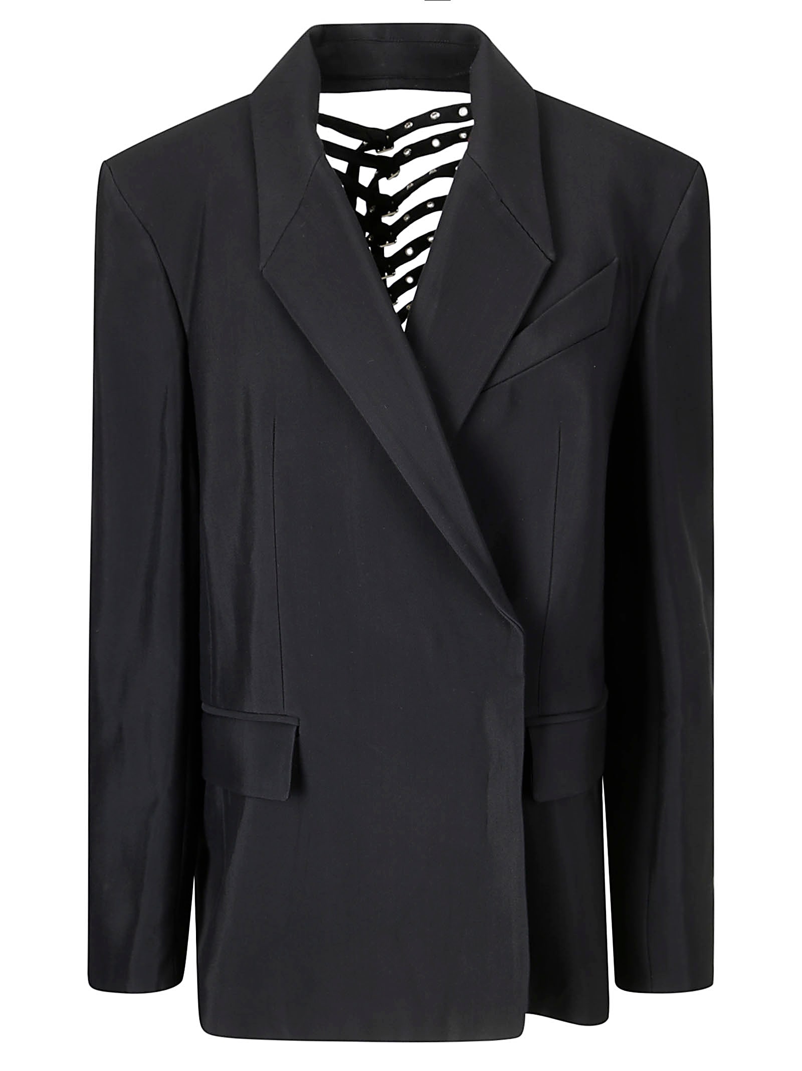 Mugler Buckled Oversized Jacket